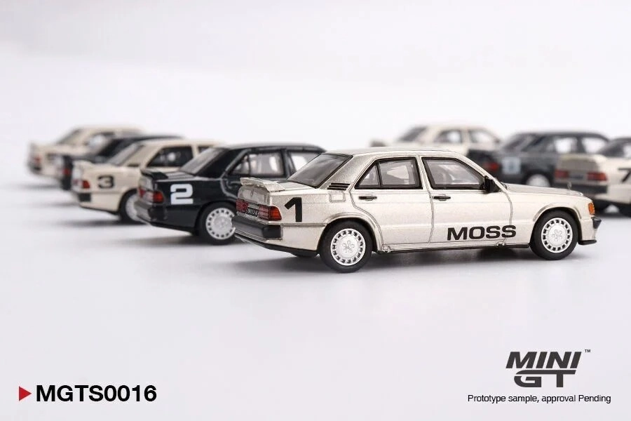 1/64 MINI-GT - MERCEDES BENZ - SET 20X 190E 2.5 16 EVO I NURBURGRING RACE OF CHAMPIONS 1984