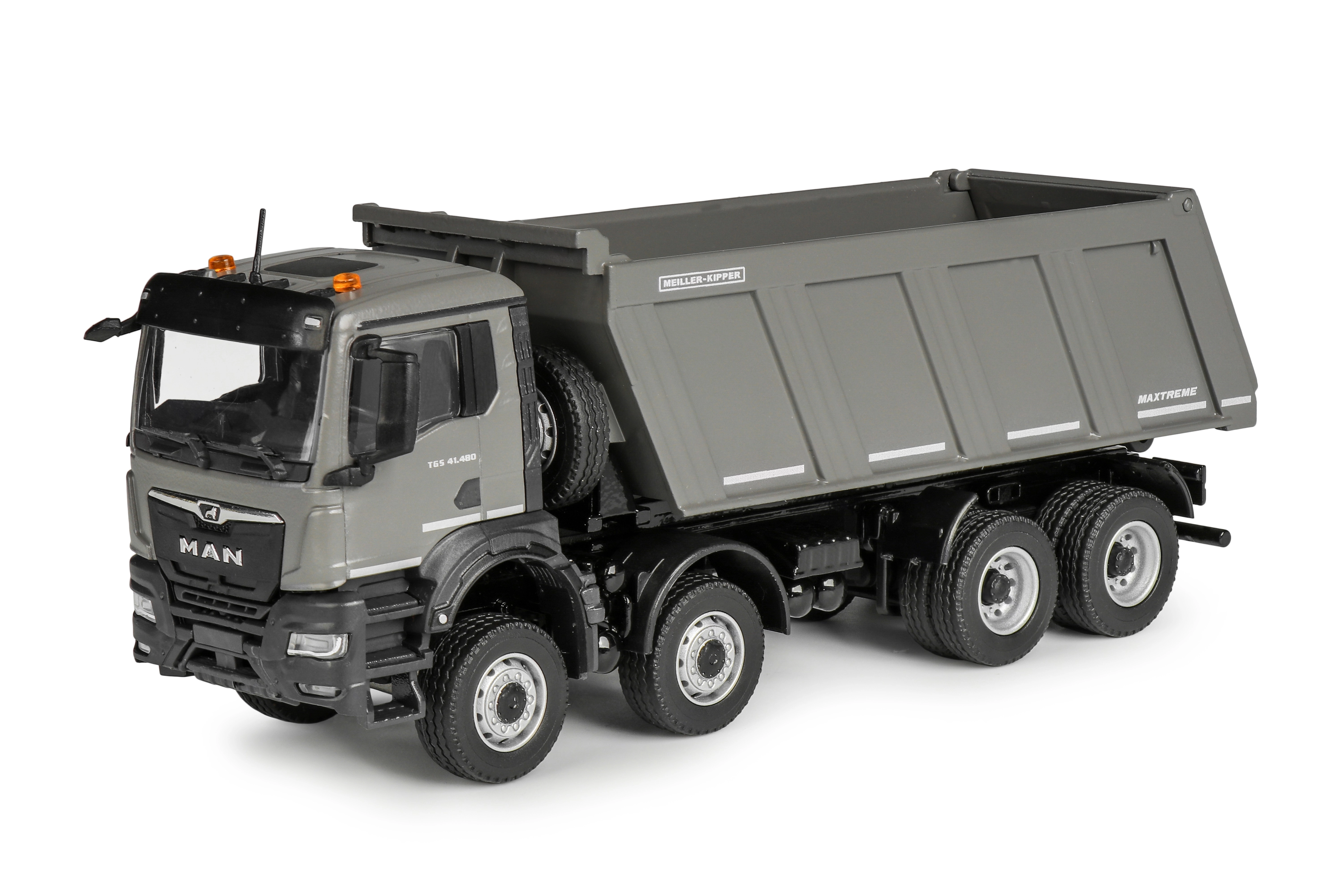 1/50 MAN GX 8X4 - Gray Meiller Dump Truck