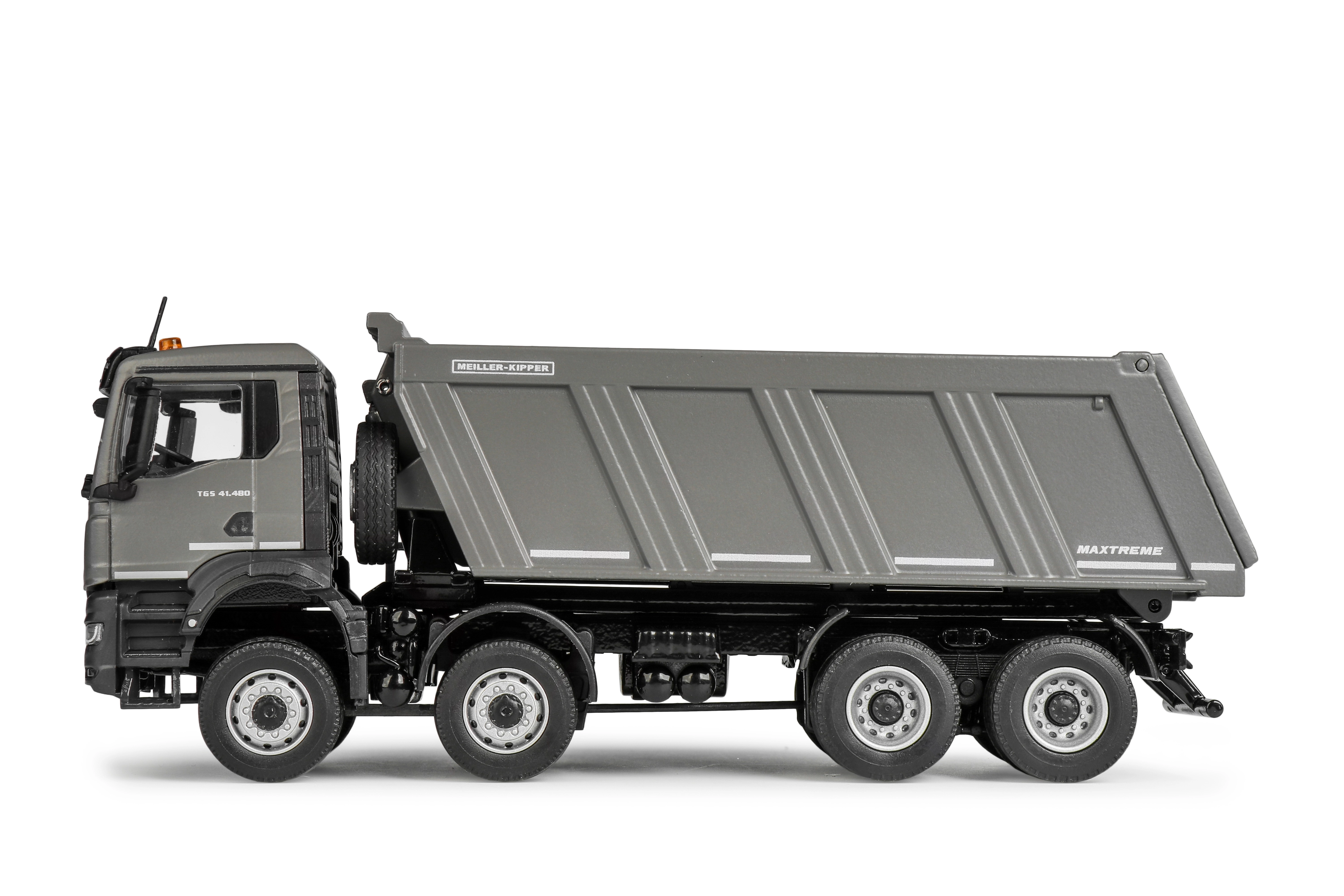 1/50 MAN GX 8X4 - Gray Meiller Dump Truck
