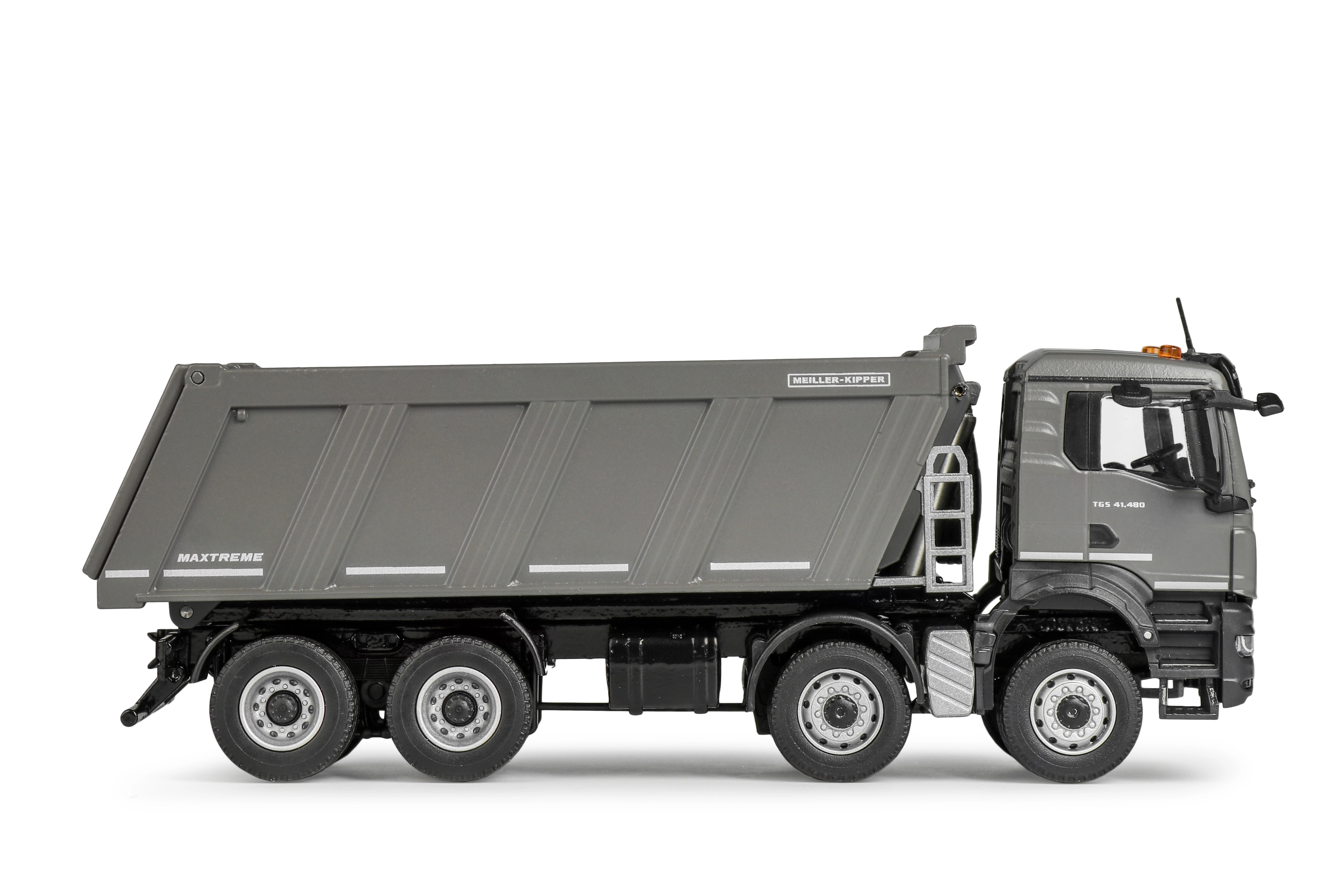 1/50 MAN GX 8X4 - Gray Meiller Dump Truck