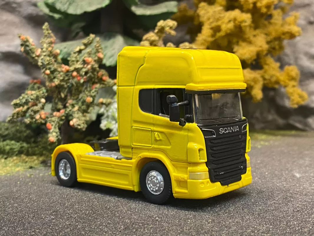 1/64 Ölçek-Scania V8 R730 Tır Diecast Metal model Sarı renk