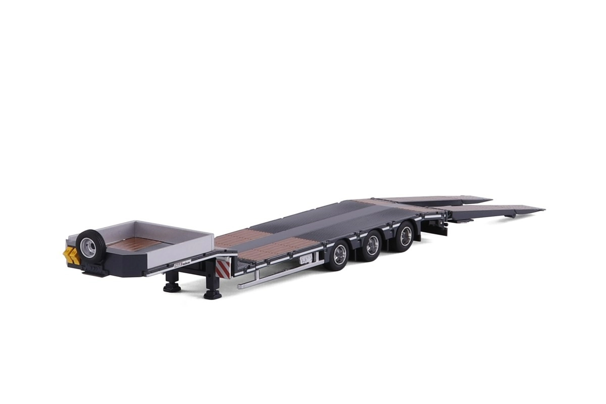 1/50 Rampalı Lovbed - 3 Aks Gri Renk- Lowbed- Lowloader