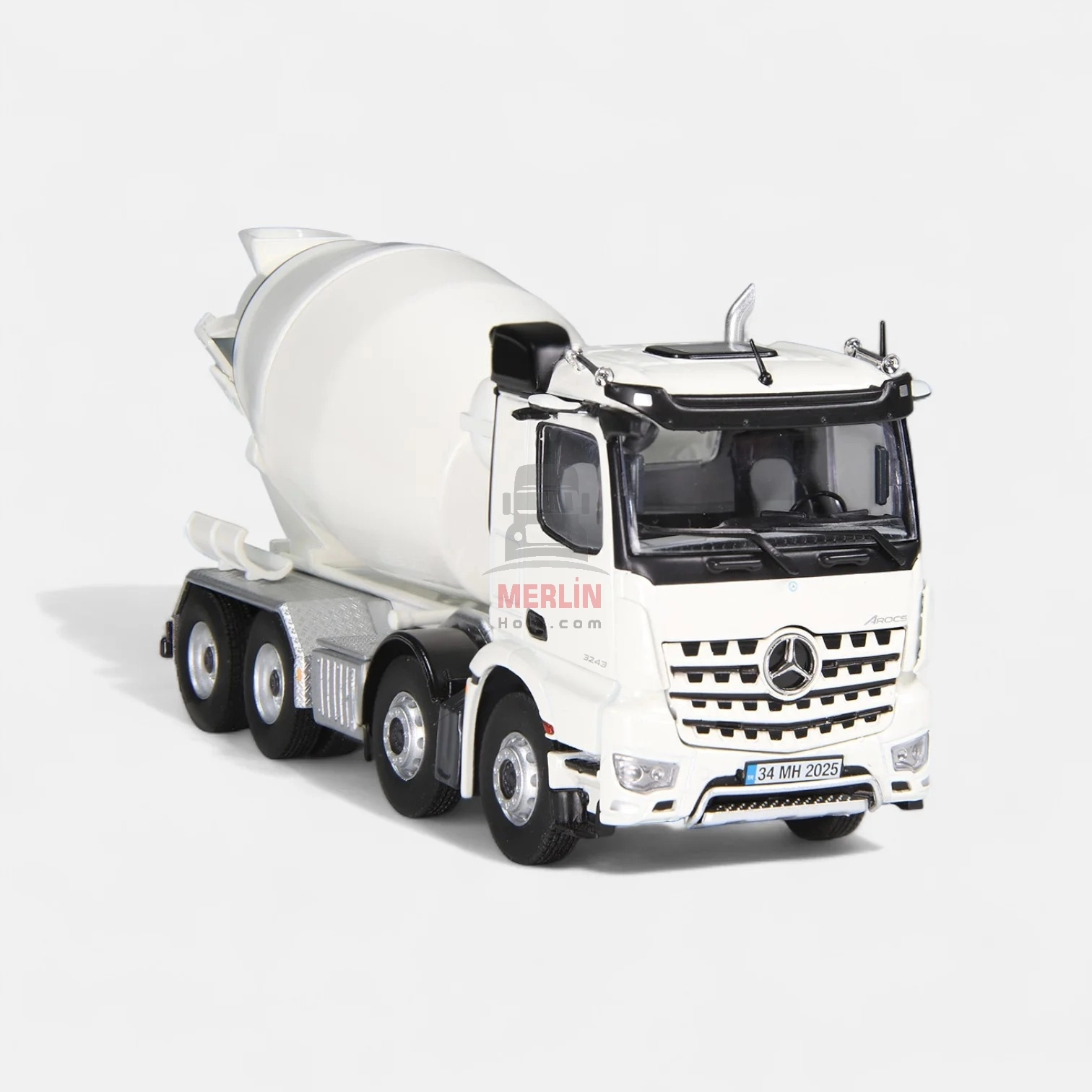 1/50 Mercedes Arocs 8x4 Beton Mikseri - MERLİN HOBİ  - sergilenmeye hazır model araç