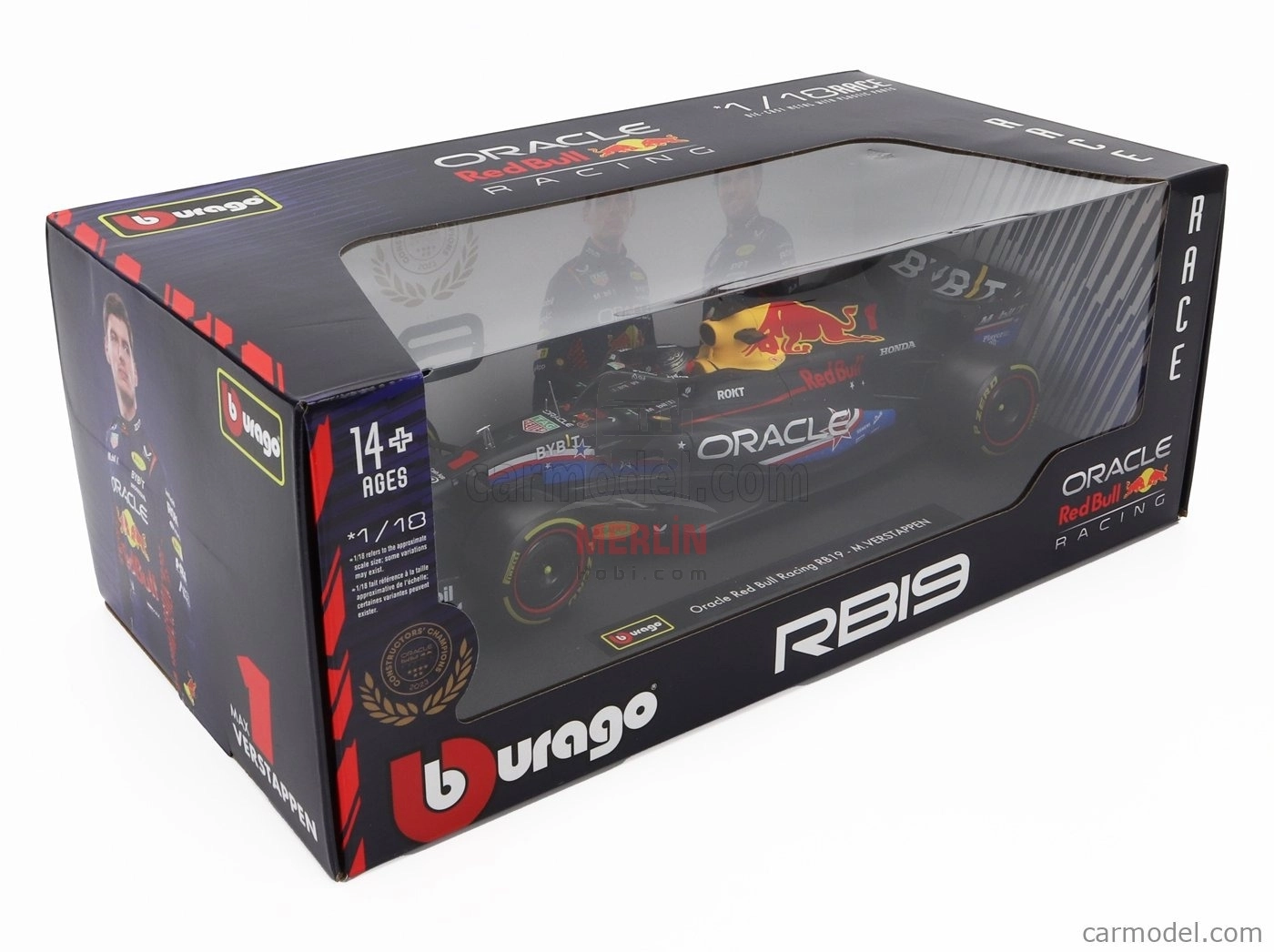 1/18 BURAGO - RED BULL - F1  RED BULL RACING N 1 WORLD CHAMPION  2023 MAX VERSTAPPEN