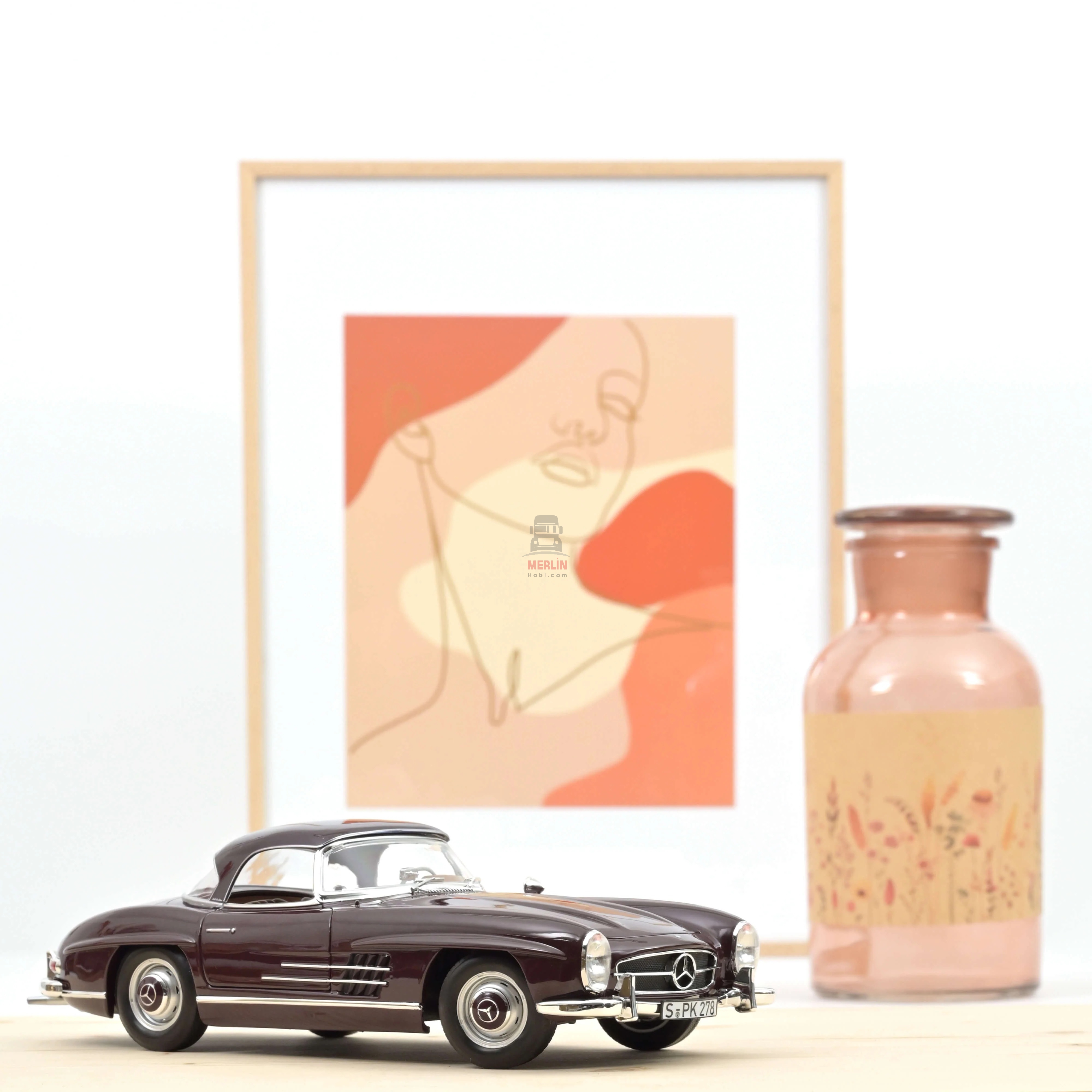 1/18 Norev Mercedes-Benz 300 SL Roadster 1957 Red 