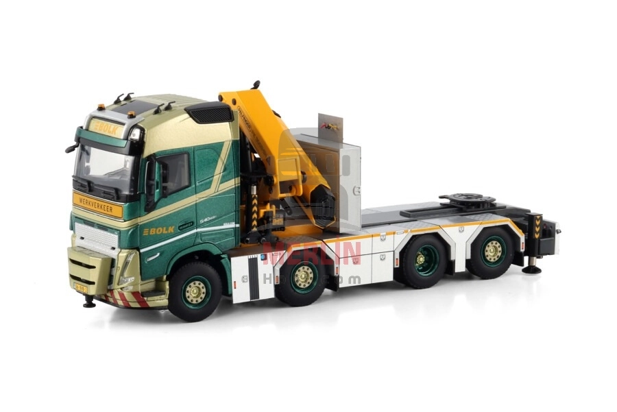 1/50 Bolk; VOLVO FH5 GLOBETROTTER 8X2 TAG AXLE WITH PALFINGER PK 92002 SH + JIB