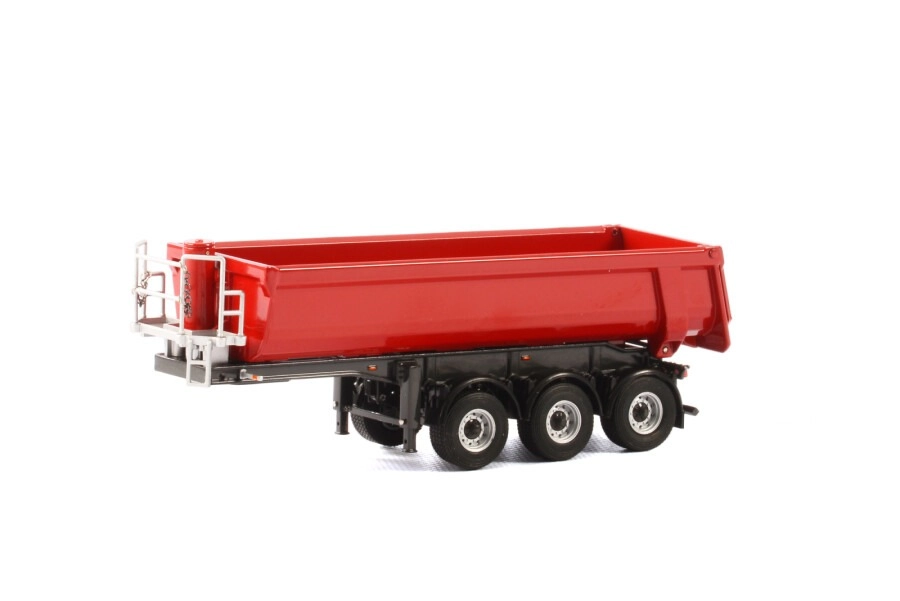 1/50 Damper Trailer 3 Aks  RED Color