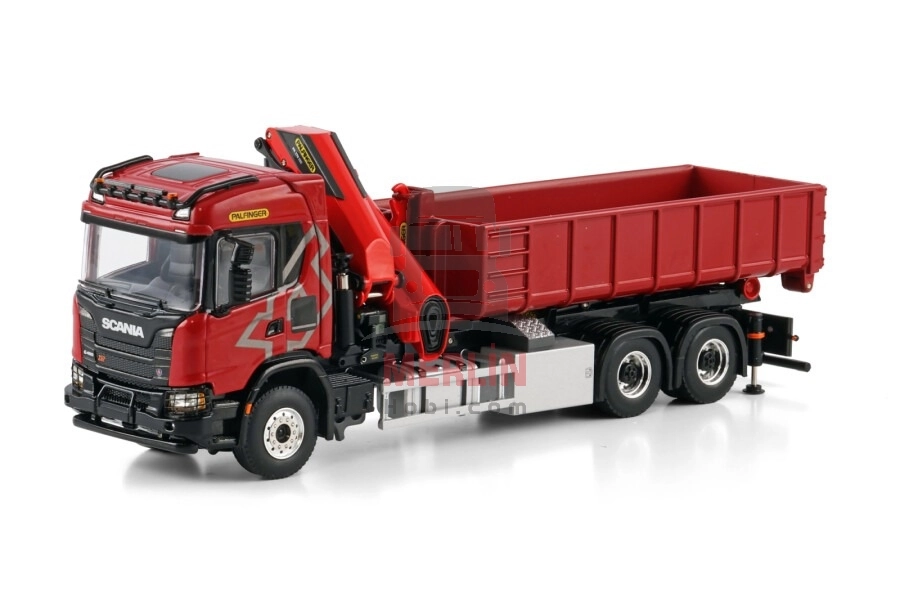 1/50 SCANIA G NORMAL CG17N RIGED TRUCK WITH HOOKLIFT SYSTEM 6X4 WITH PALFINGER PK 370 TECVinçler