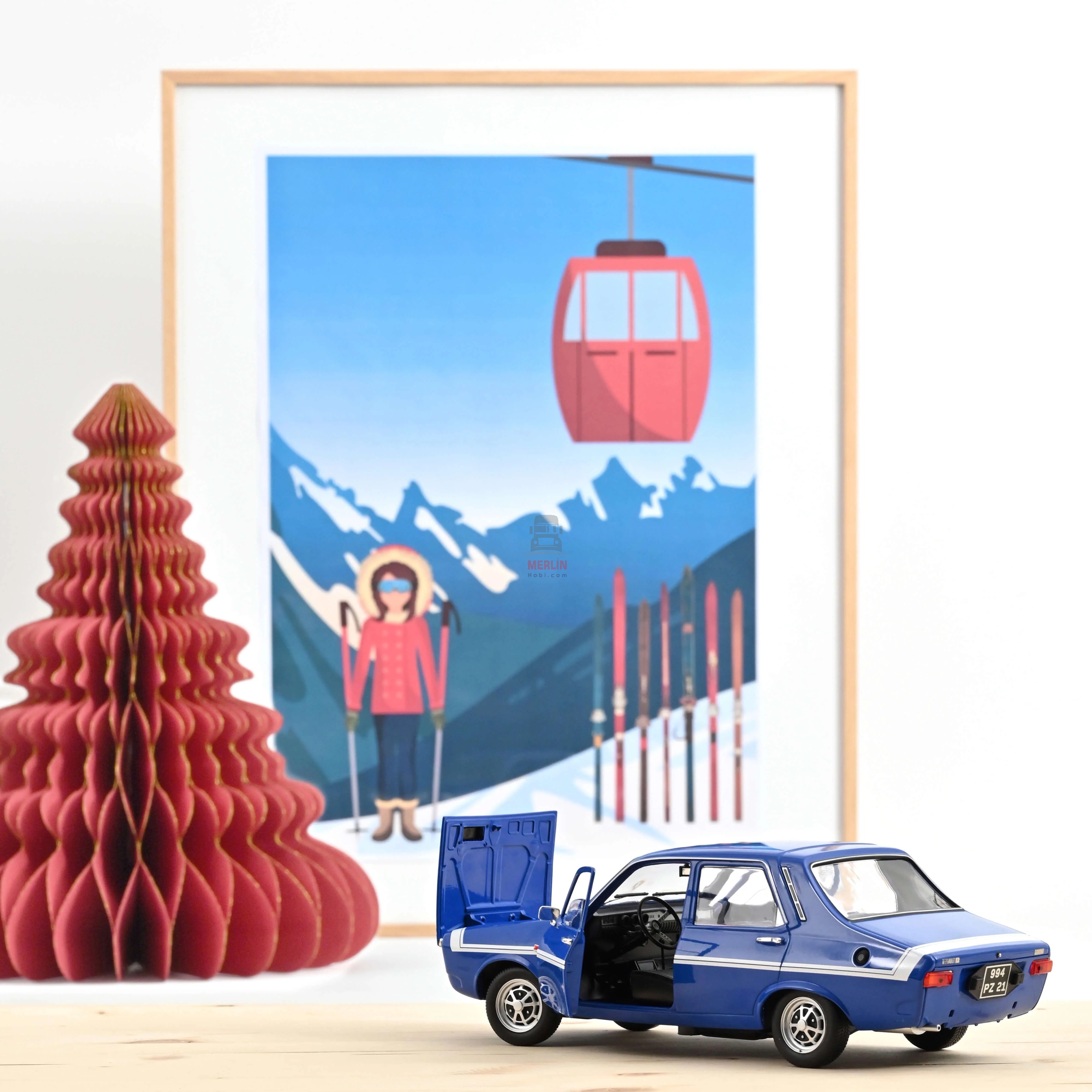 1/18 Norev Renault 12 Gordini without bumpers 1971 Blue-de-France 