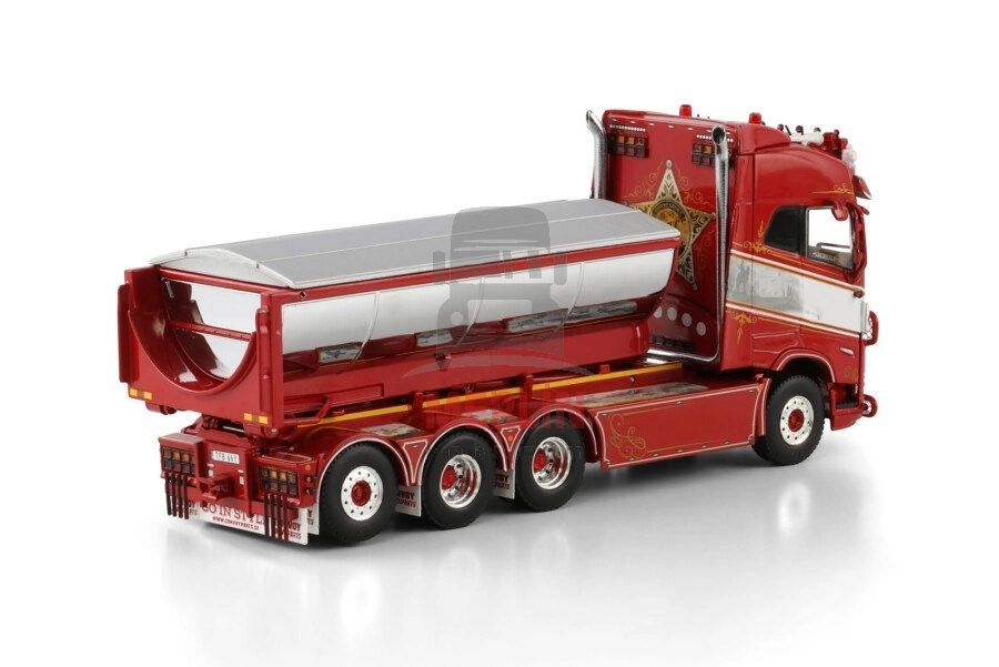 1/50 H Entreprenad & Transport; VOLVO FH5 GLOBETROTTER RIGED TRUCK WITH HOOKLIFT SYSTEM 8X4 + ASPHALT CONTAINER