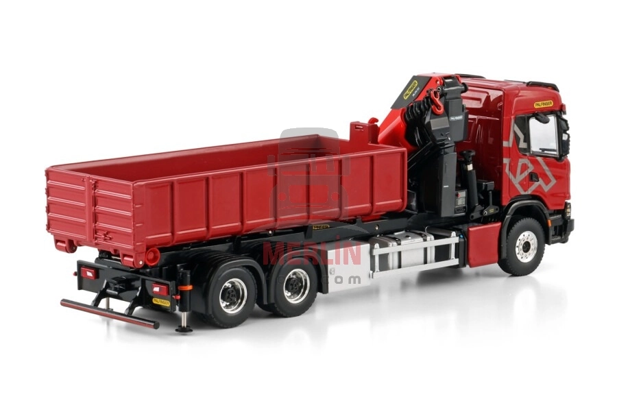 1/50 SCANIA G NORMAL CG17N RIGED TRUCK WITH HOOKLIFT SYSTEM 6X4 WITH PALFINGER PK 370 TECVinçler