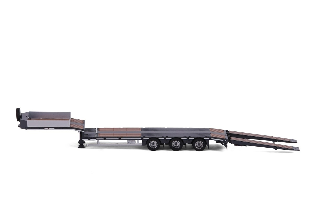1/50 Rampalı Lovbed - 3 Aks Gri Renk- Lowbed- Lowloader