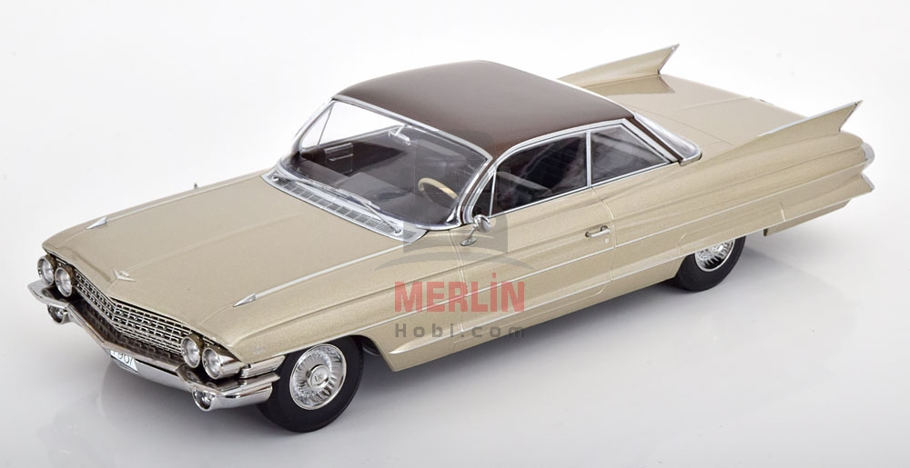 KK SCALE 1/18 Cadillac Series 62 Coupe DeVille 1961 BEİGE METALLİC/BRAUN METALLİC