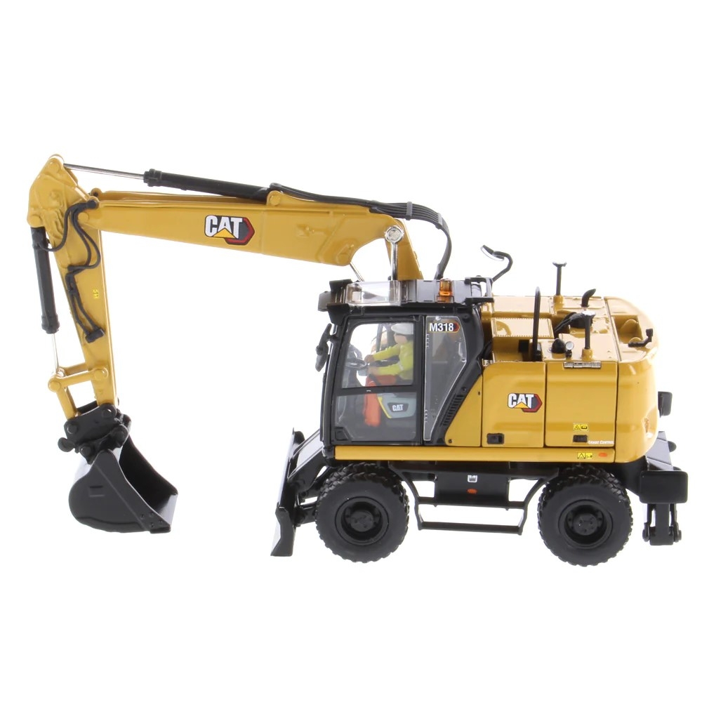 CAT M318 WHEELED EXCAVATOR カスタム品 1/50 1/50 Caterpillar M318 New Logo Wheeled Excavator - Merlin Hobi