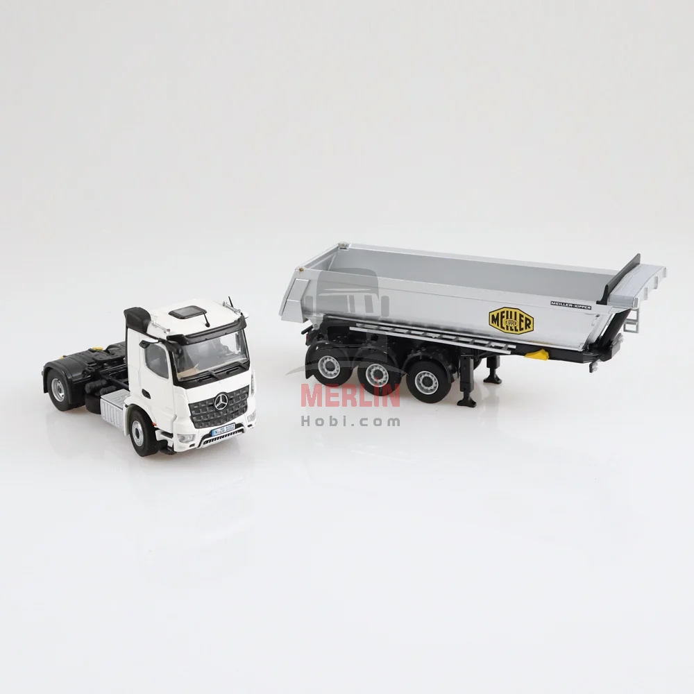 1/50 Mercedes Arocs 4x2 Beyaz  + Meiller Damper Dorseli