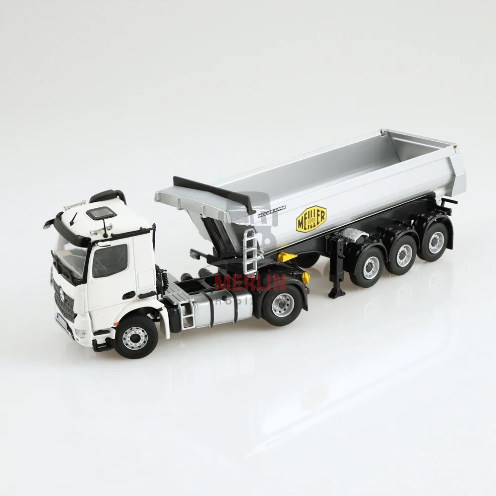 1/50 Mercedes Arocs 4x2 Beyaz + Meiller Damper Dorseli - Merlin Hobi