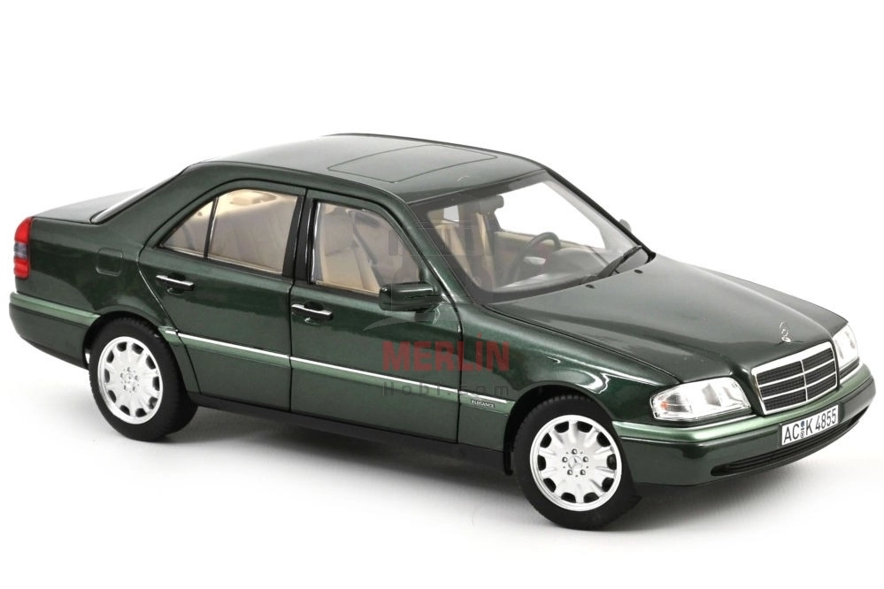 1/18 Norev MERCEDES-Benz C-Class 1993 Green Metallic - Merlin Hobi