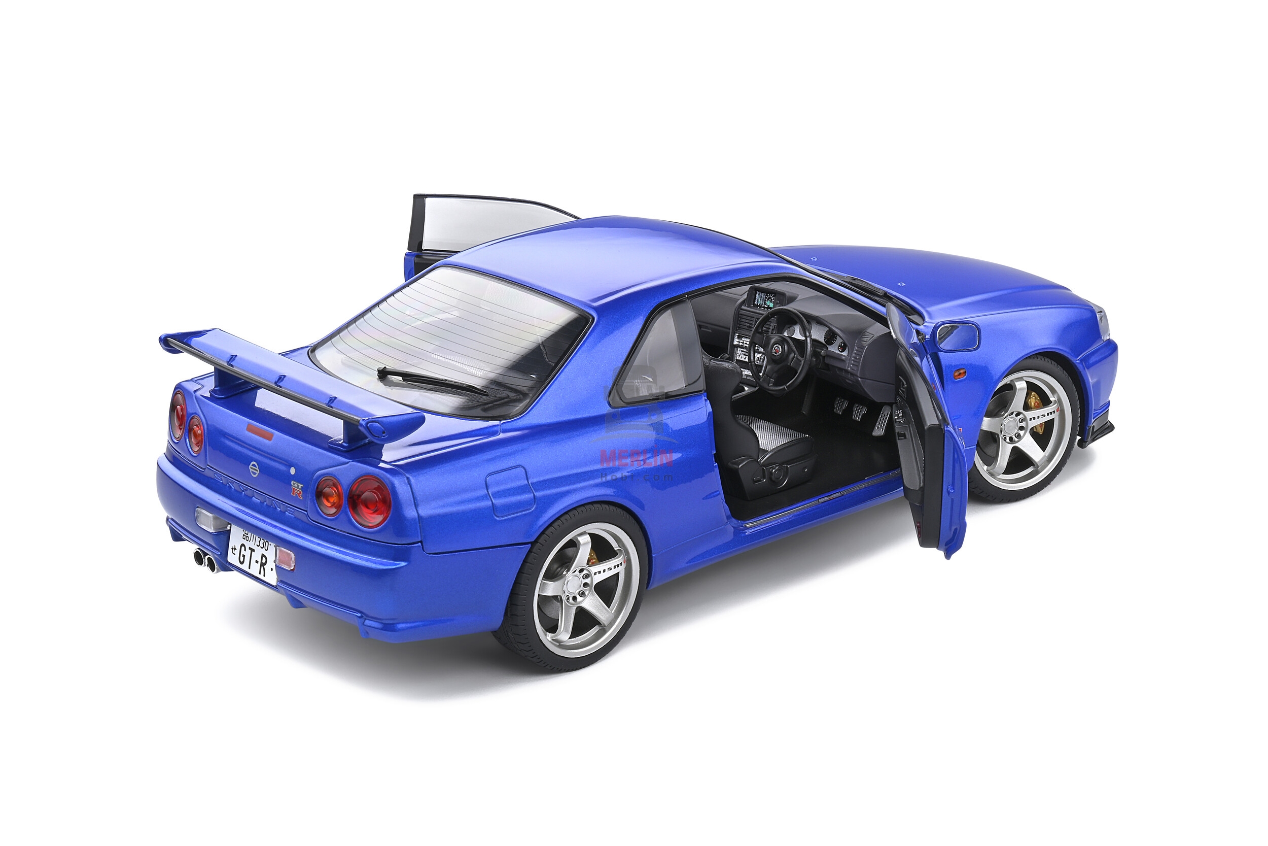 1/18 -NISSAN SKYLINE (R34) GT-R – BAYSIDE BLUE – 1999