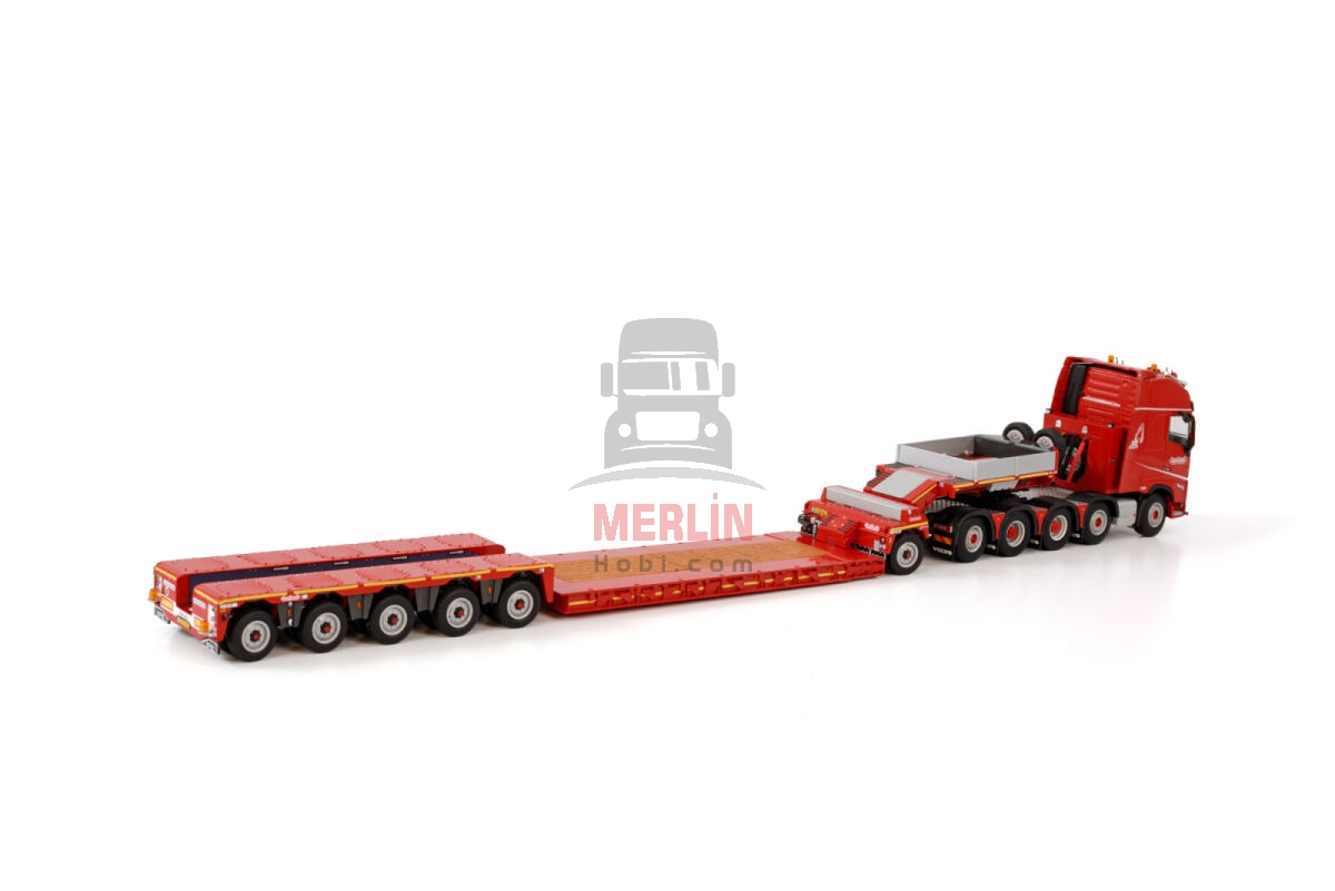 Nooteboom Red Line; VOLVO FH5 GLOBETROTTER XL 10X4 LOWLOADER - 5 AXLE + DOLLY - 1 AXLE