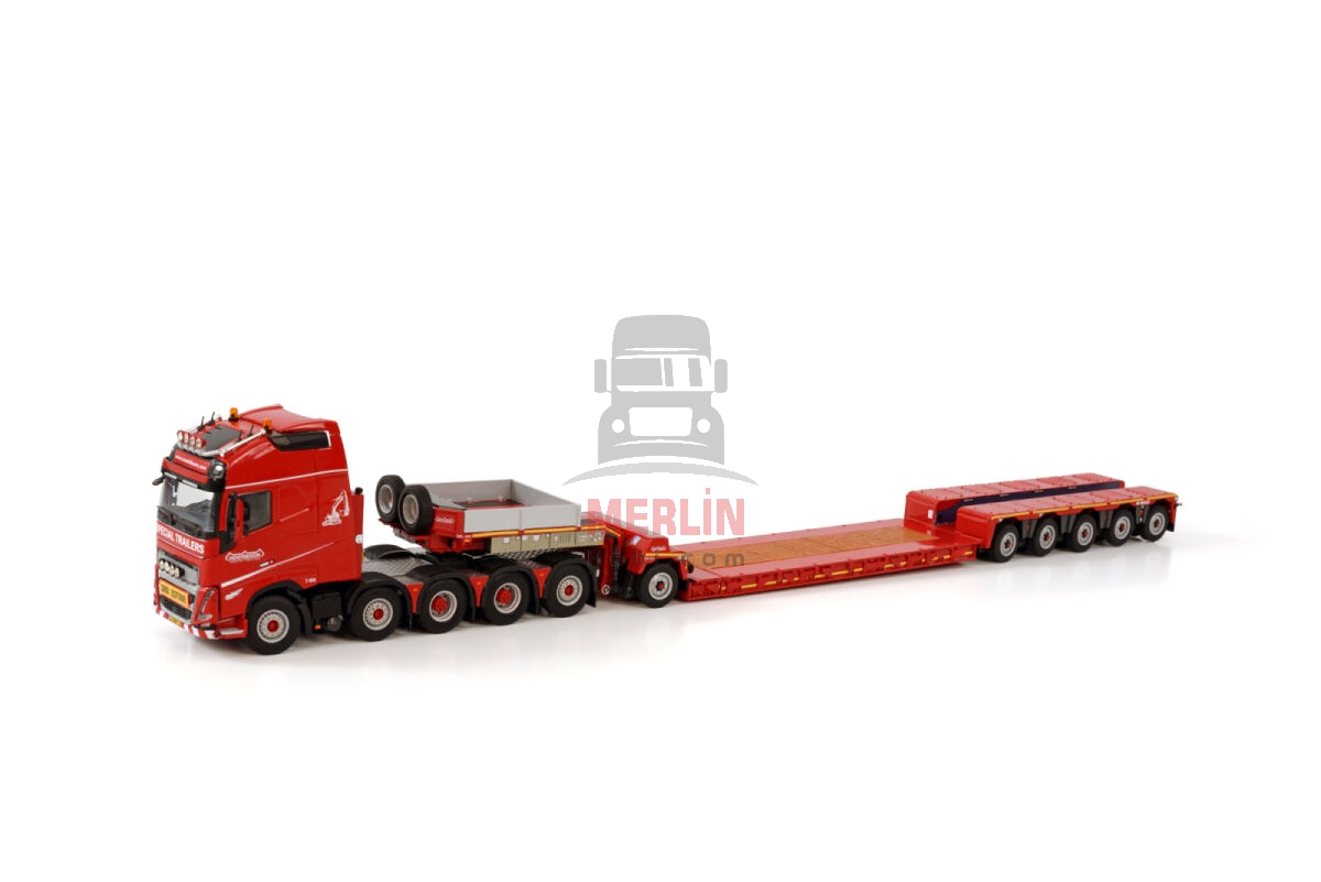 Nooteboom Red Line; VOLVO FH5 GLOBETROTTER XL 10X4 LOWLOADER - 5 AXLE + DOLLY - 1 AXLE