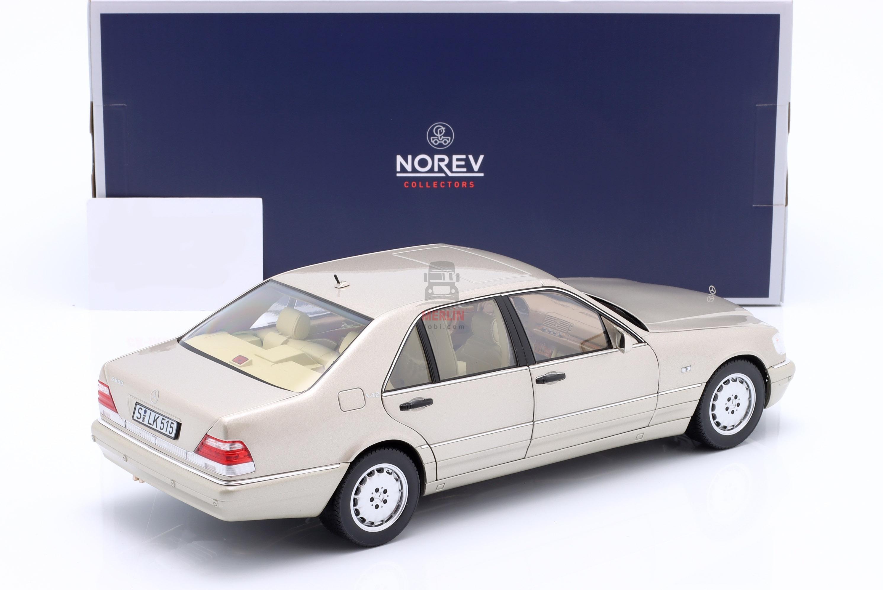 1/18 Norev Mercedes-Benz S600 (W140) year 1997 smoke silver metallic 