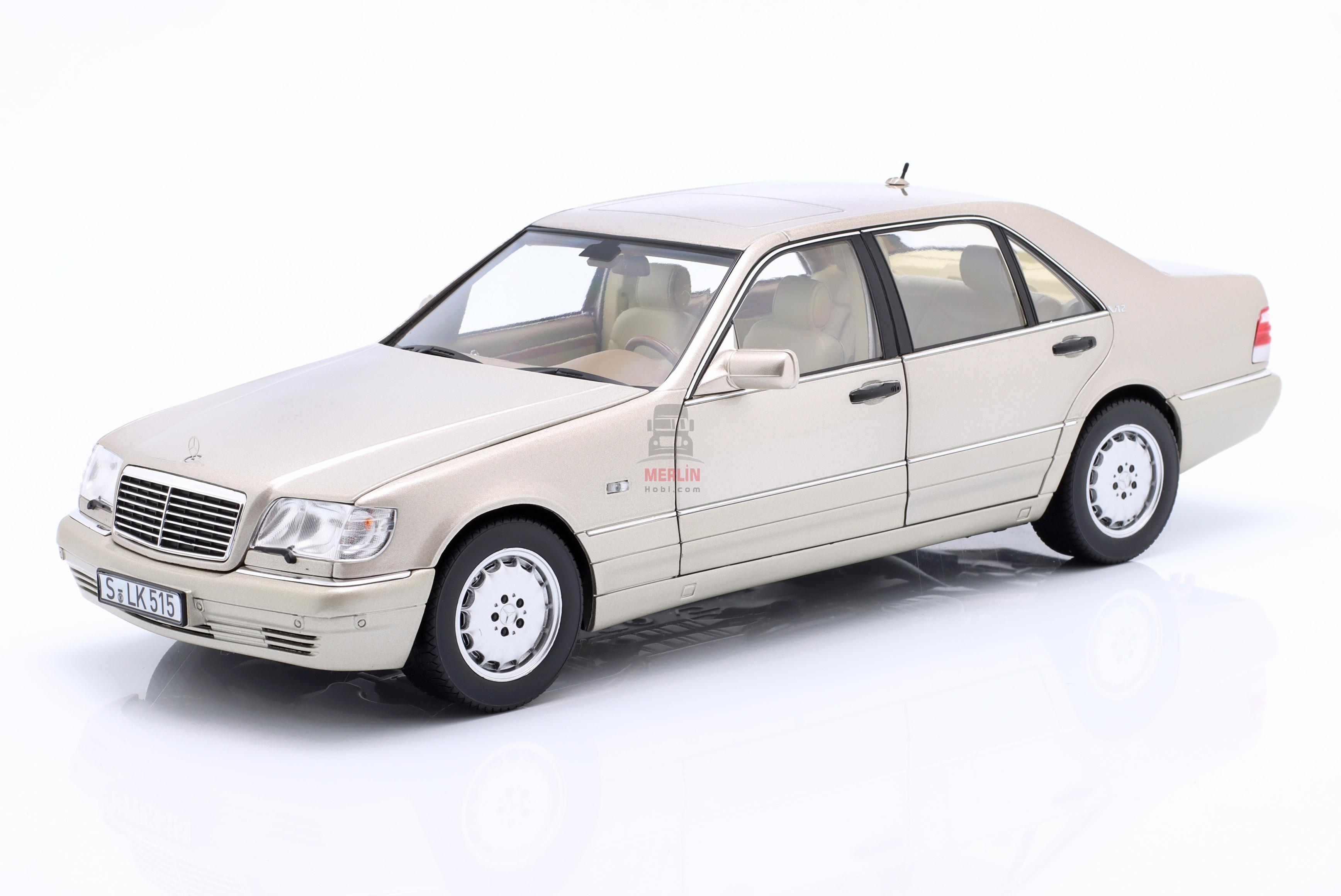 1/18 Norev Mercedes-Benz S600 (W140) year 1997 smoke silver metallic 