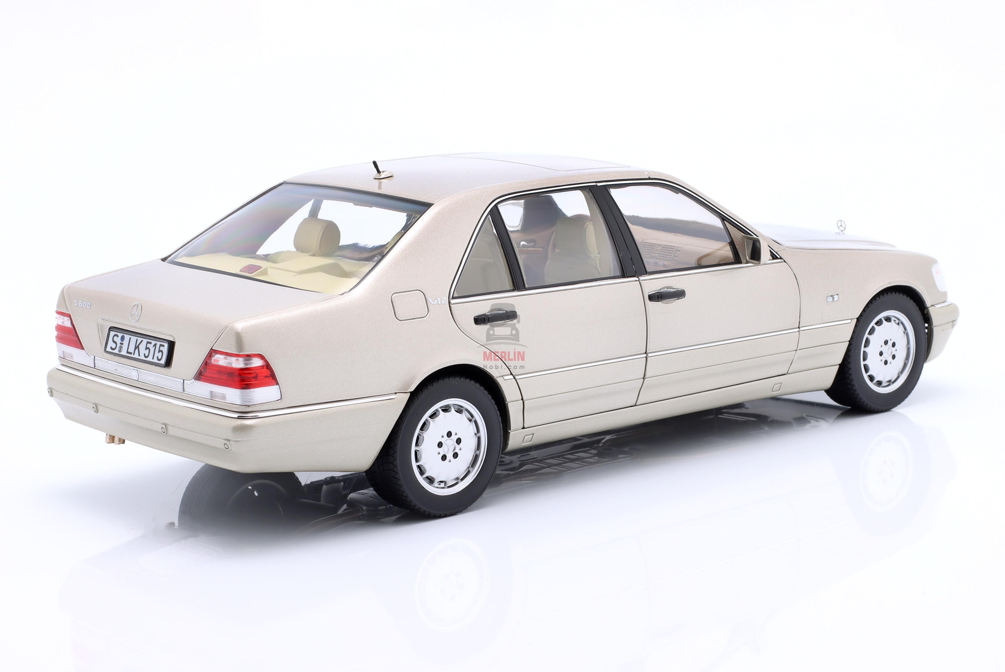 1/18 Norev Mercedes-Benz S600 (W140) year 1997 smoke silver metallic 
