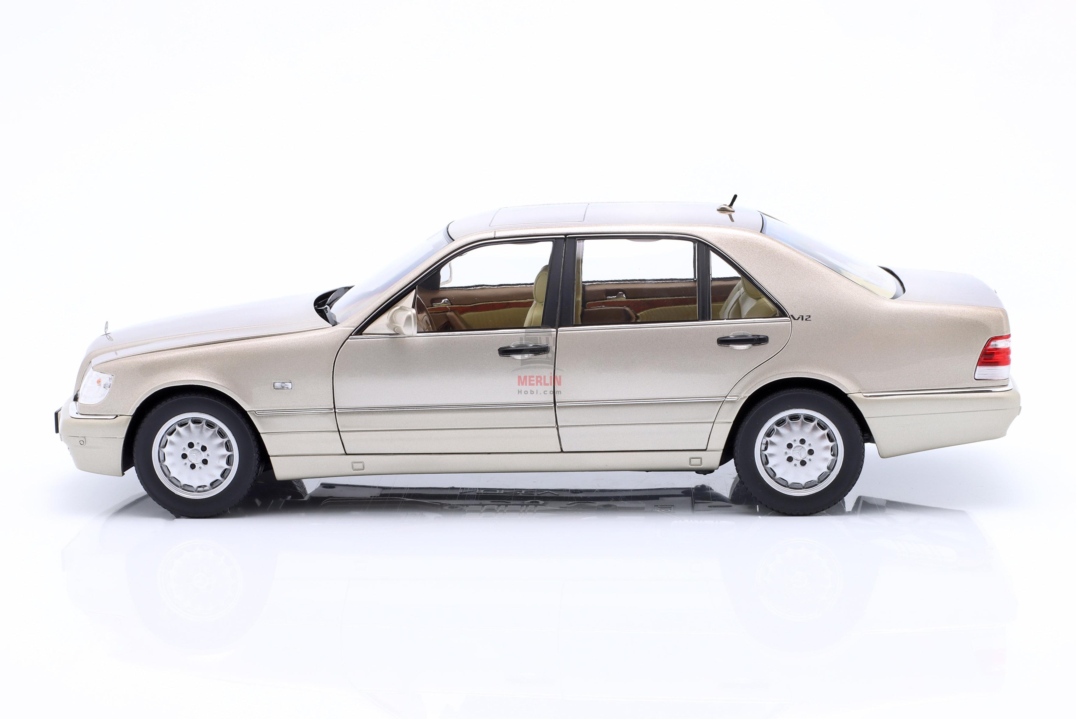 1/18 Norev Mercedes-Benz S600 (W140) year 1997 smoke silver metallic 