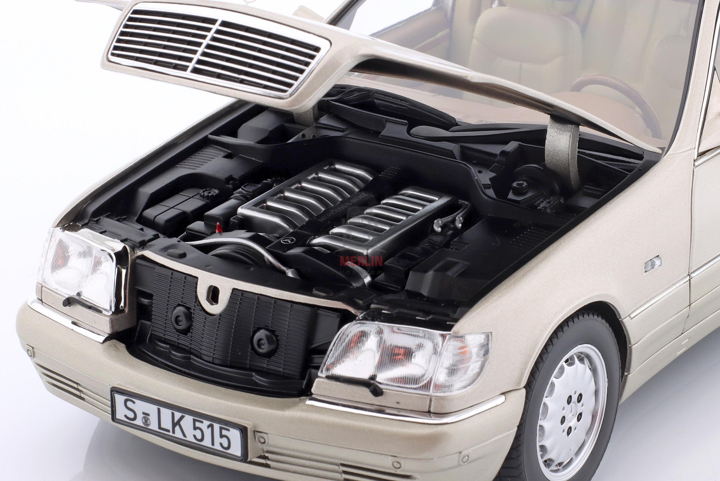 1/18 Norev Mercedes-Benz S600 (W140) year 1997 smoke silver metallic 