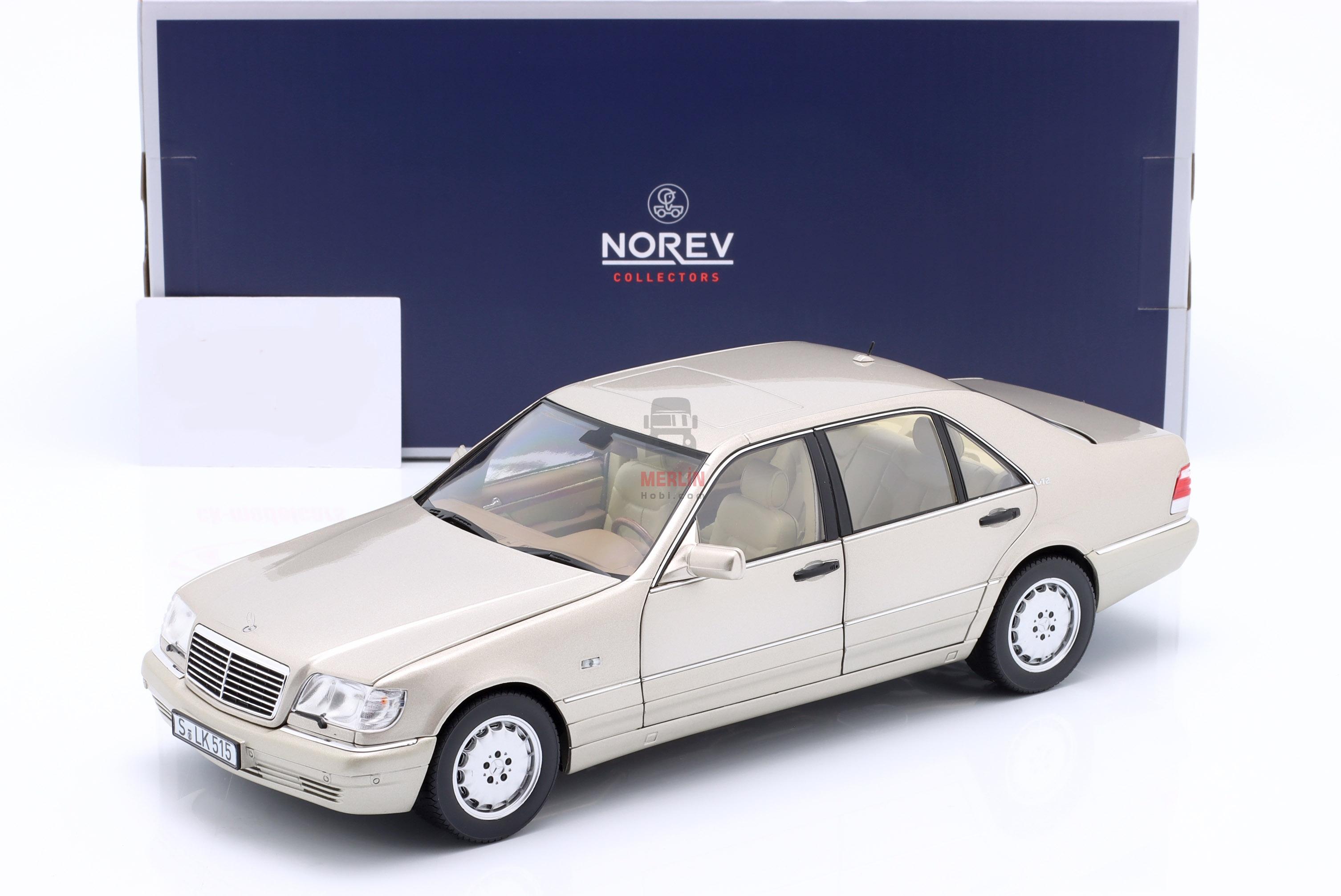 1/18 Norev Mercedes-Benz S600 (W140) year 1997 smoke silver metallic 