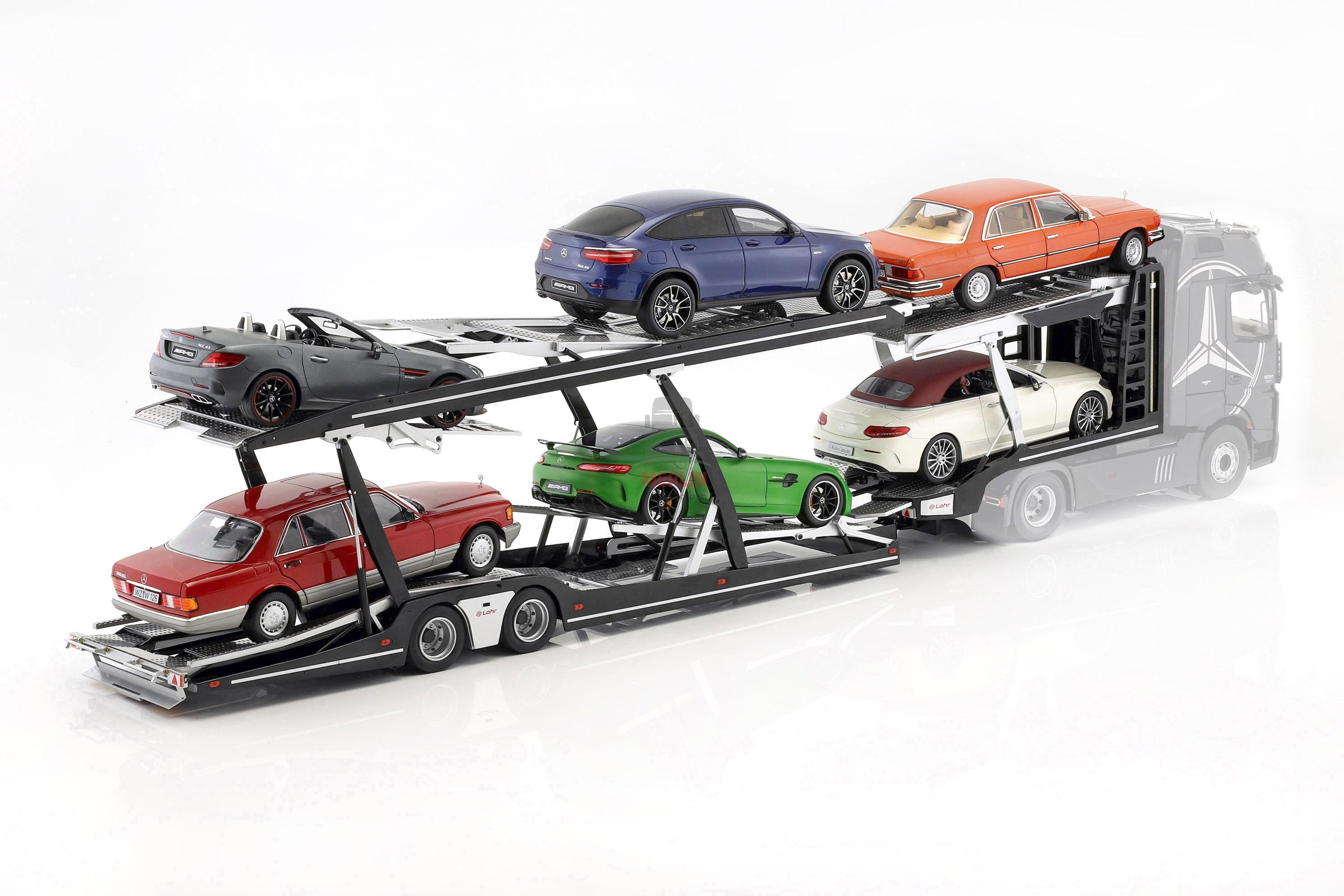 1/18 Scania V8 730S 4x2 Siyah Vabis & Lohr car transporter