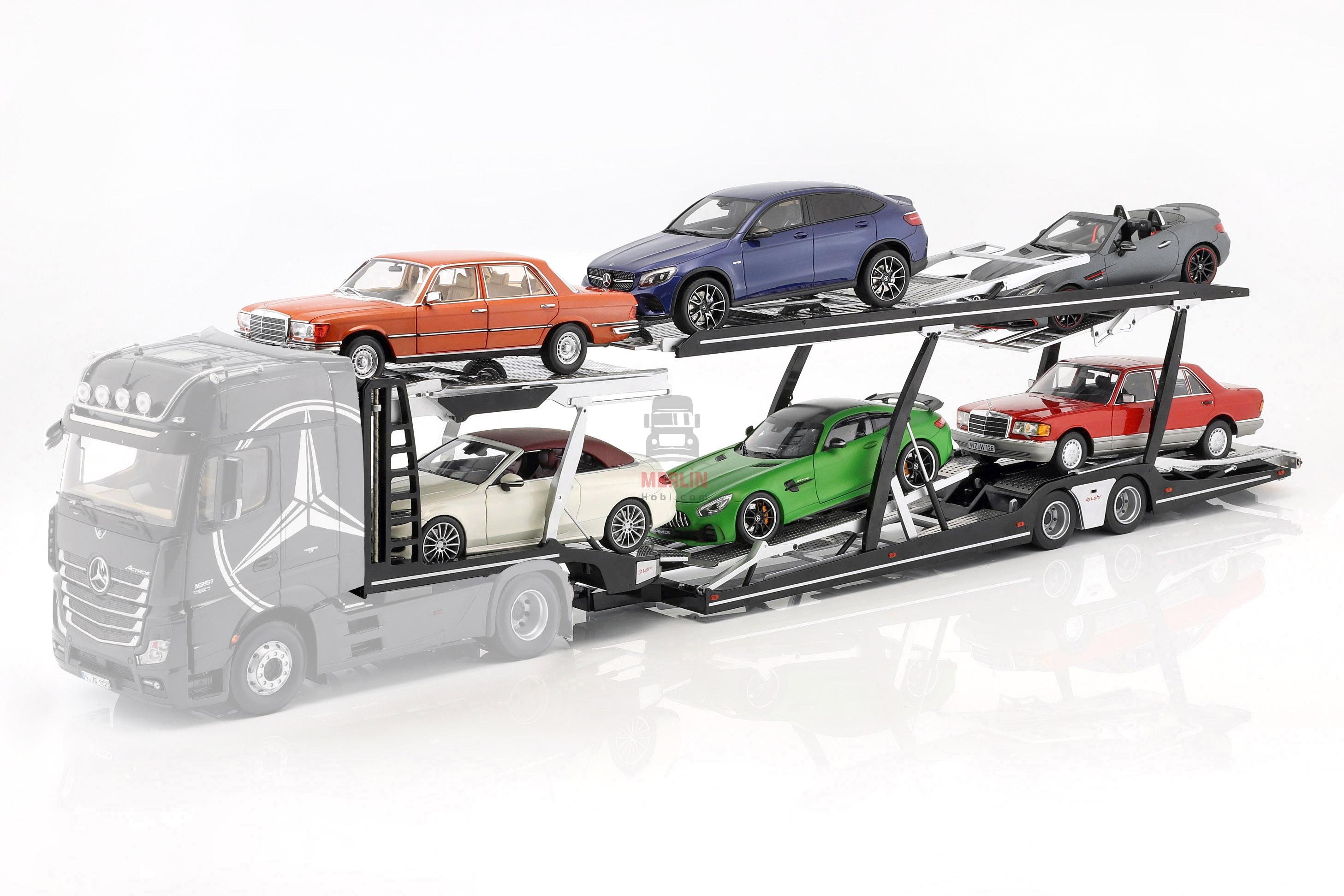 1/18 Scania V8 730S 4x2 Siyah Vabis & Lohr car transporter