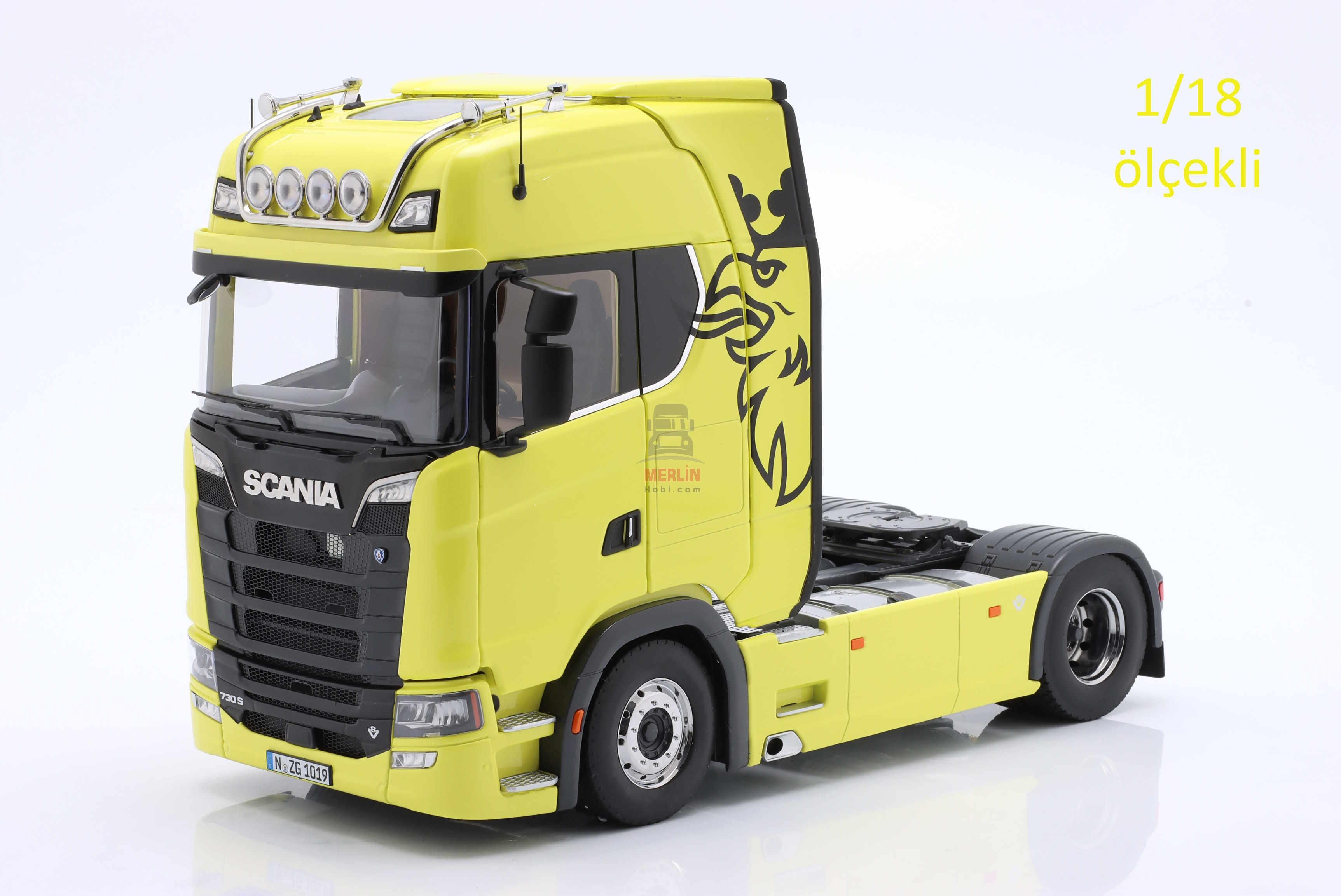 1/18 Scania V8 730S 4x2 - Sarı Renk