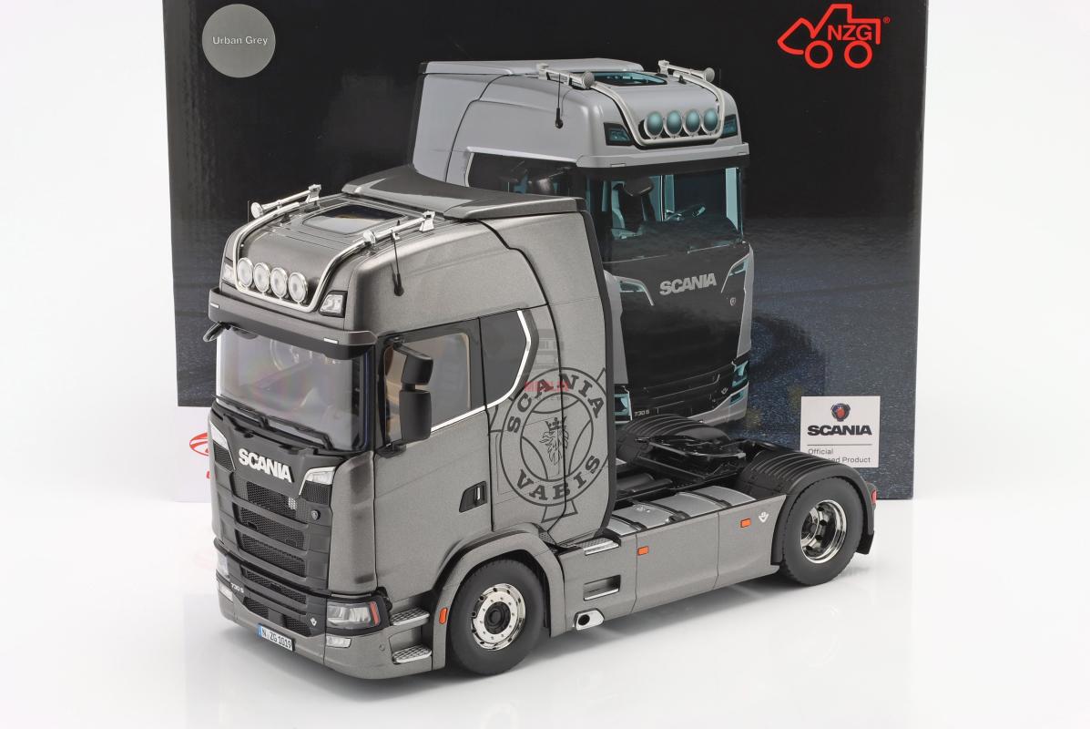 1/18 Scania V8 730S 4x2 GRİ Renk - nzg