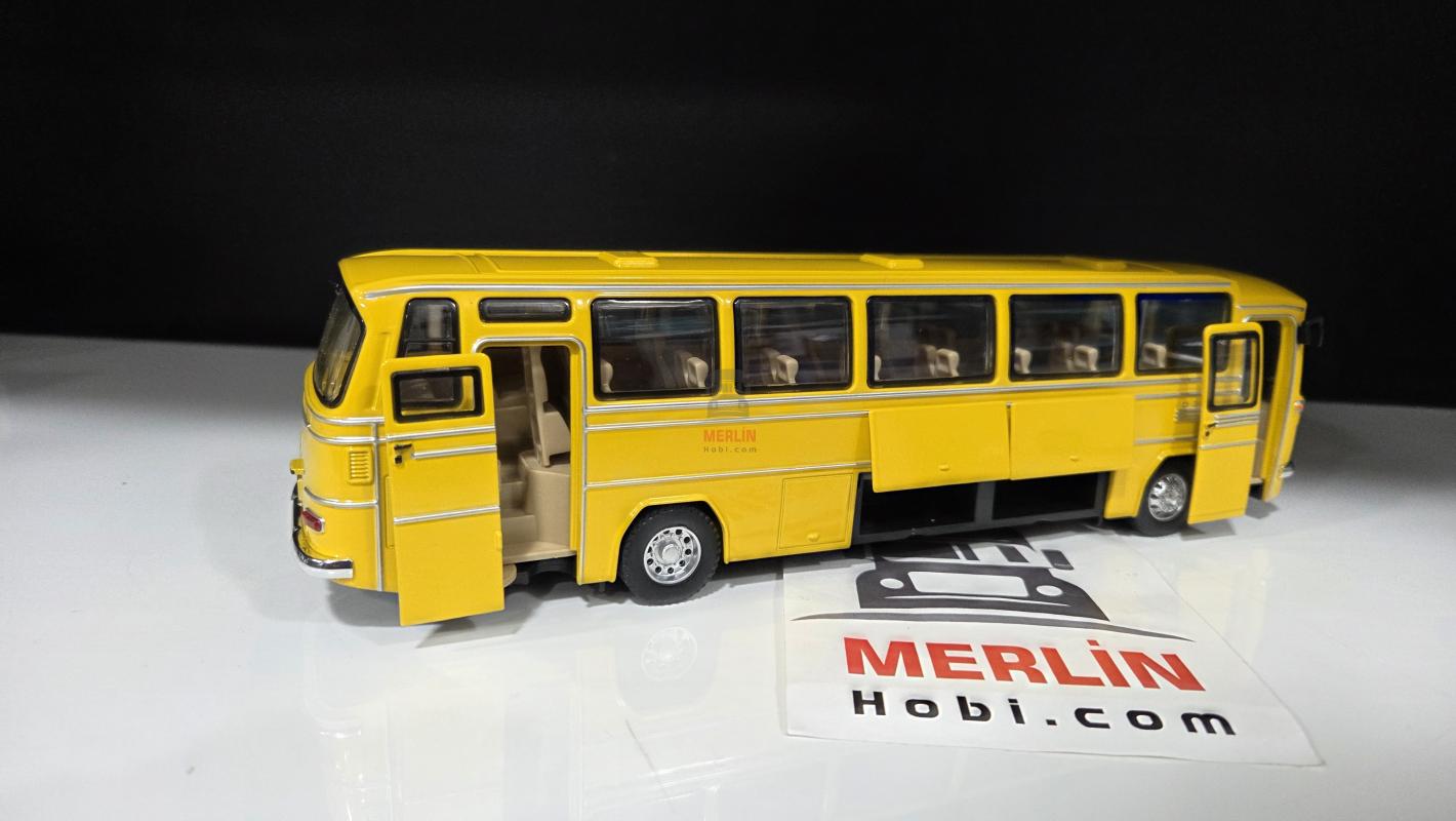 1/43 Ölçek - Mercedes Benz O302 Klasik Otobüs - Sarı Renk