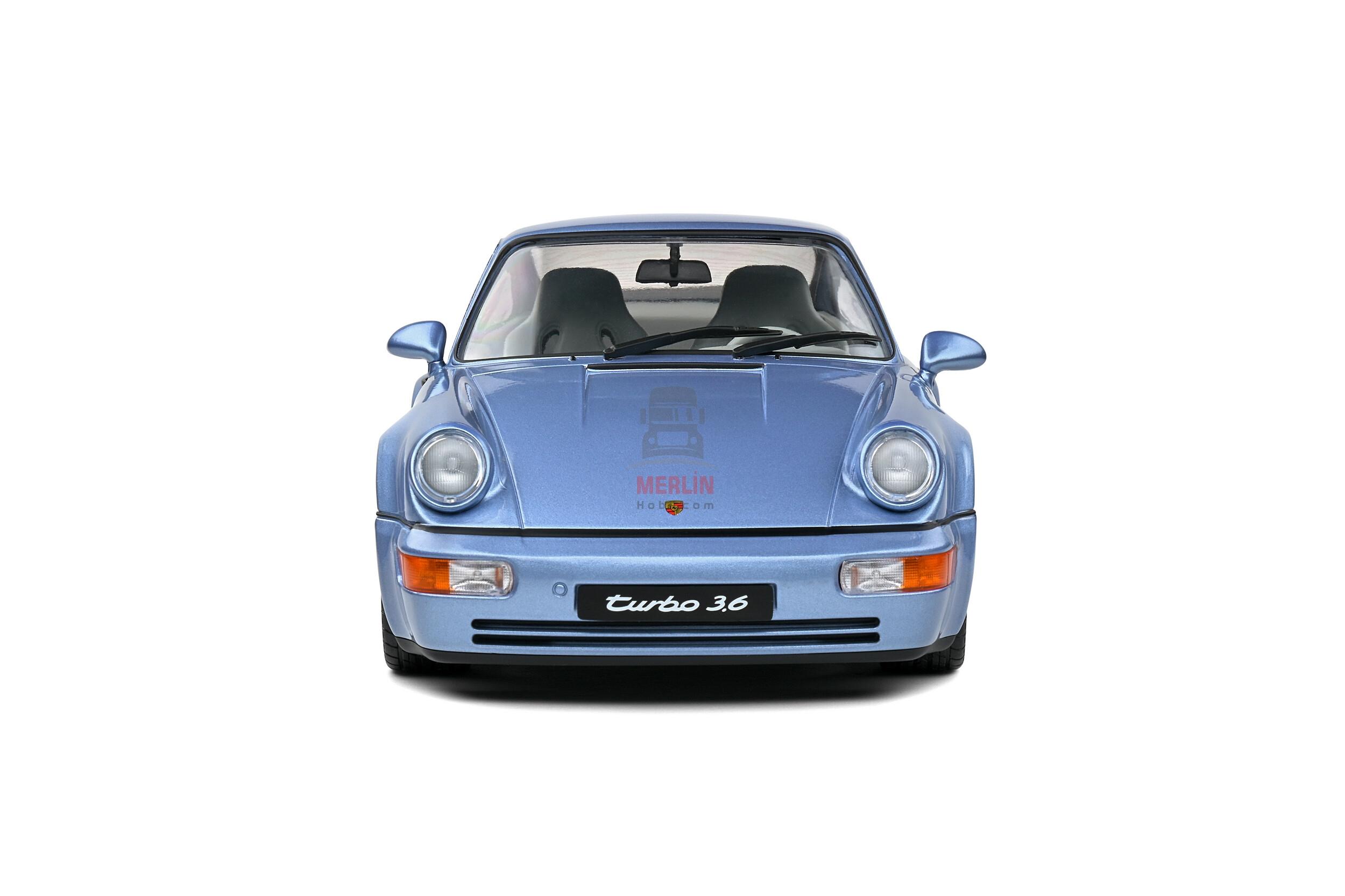 1/18 - PORSCHE 911 (964) TURBO – HORIZON BLUE METALLIC – 1990  Solido