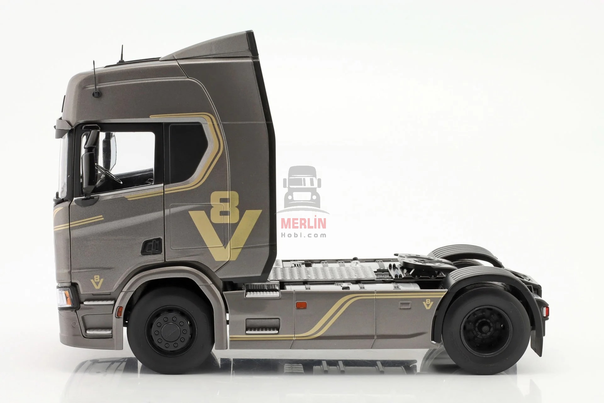 1/18 SCANIA - R-SERIES TOPLINE V8 -  Gri V8