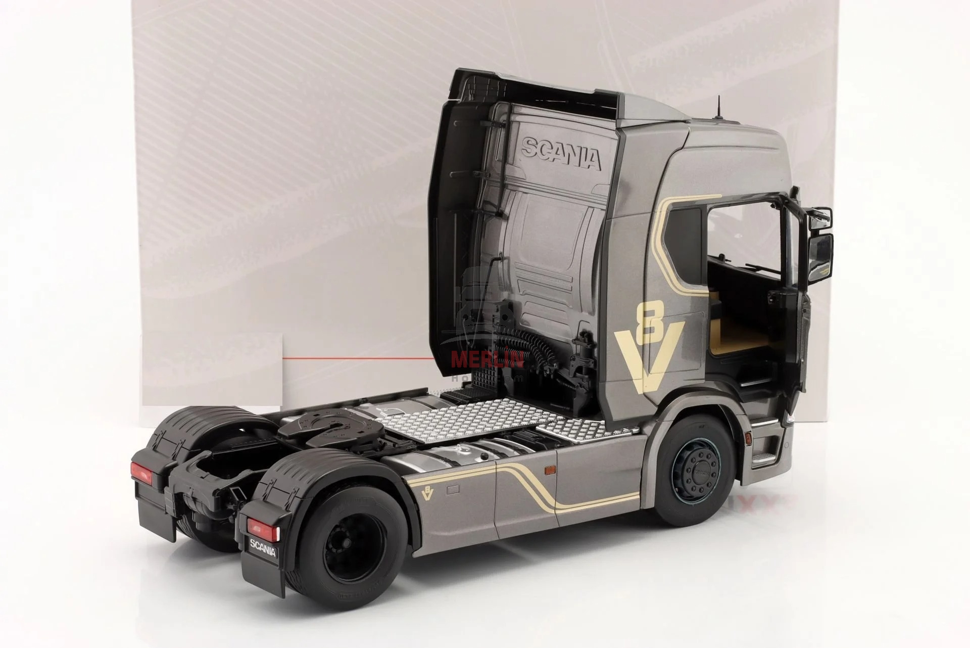 1/18 SCANIA - R-SERIES TOPLINE V8 -  Gri V8
