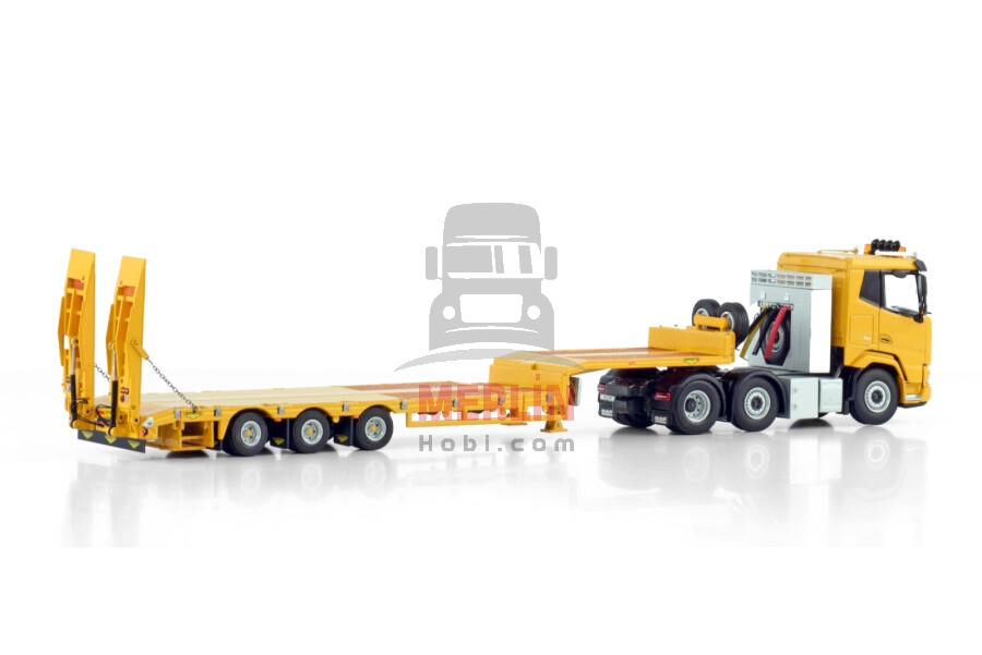 1/50 Lowbed; DAF XF SL 6X2 TWIN STEER SEMI LOW LOADER WITH RAMPS - 3 AXLE