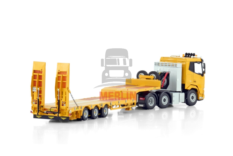 1/50 Lowbed; DAF XF SL 6X2 TWIN STEER SEMI LOW LOADER WITH RAMPS - 3 AXLE