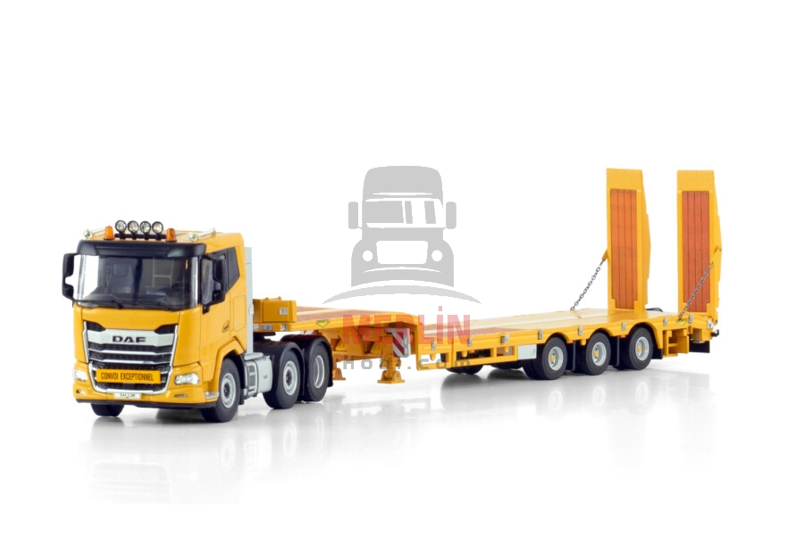 1/50 Lowbed; DAF XF SL 6X2 TWIN STEER SEMI LOW LOADER WITH RAMPS - 3 AXLE