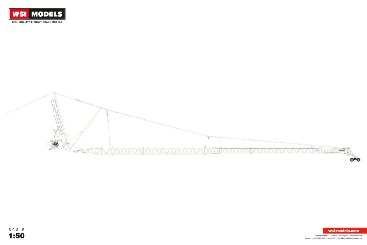 1/50 LIEBHERR 1650 ve 1750 Uyumlu ekstra JIB boom - Merlin Hobi