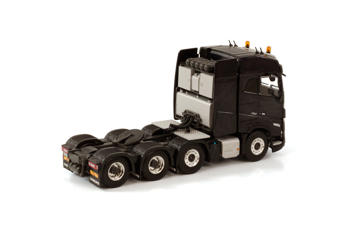 1/50 - Volvo FH5 Globerotter XL 750  8x4 - Siyah Tır Çekici