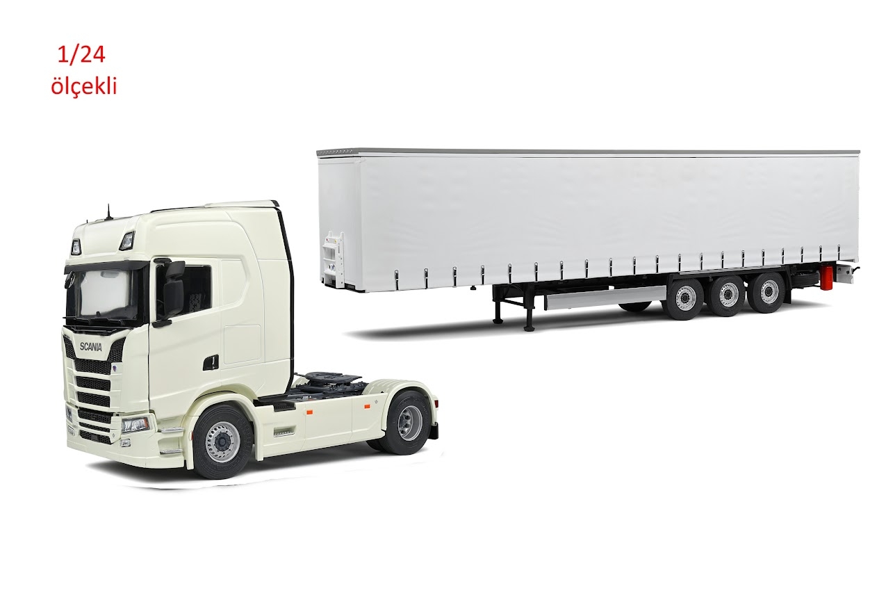 1/24 - Scania 580S HIGHLINE White  + Trailer Truck