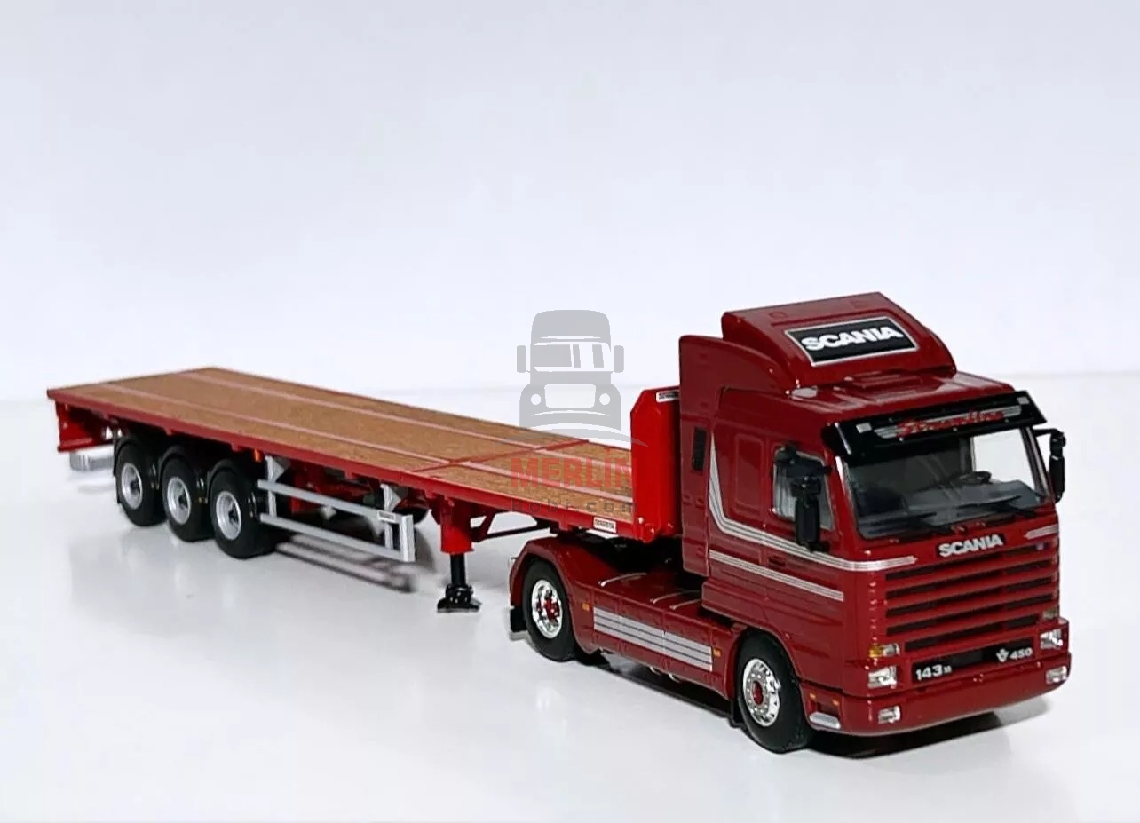 1/50 SCANIA 143-  3 Serisi Streamline 4X2 + Flatbed Dorseli 