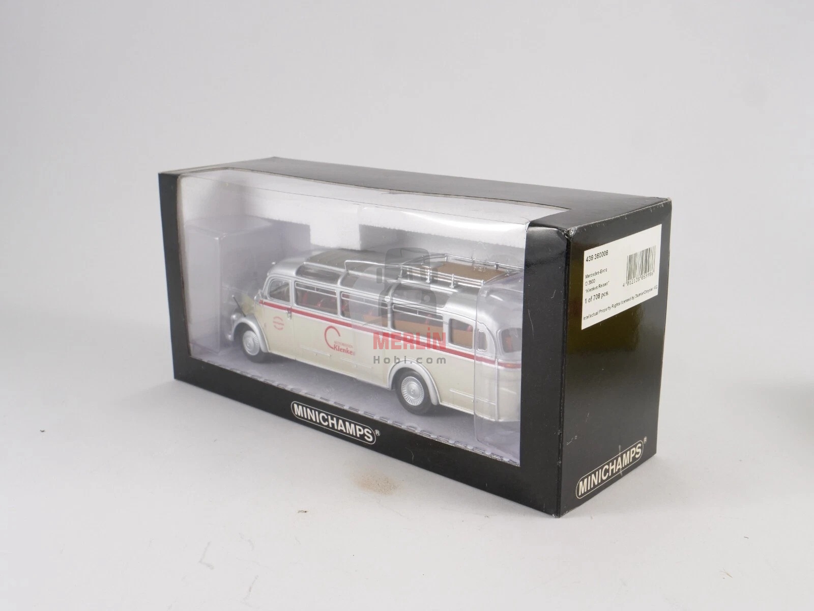 1/43 scale - Minichamps Mercedez Benz 0 3500 Klenkes Reisen