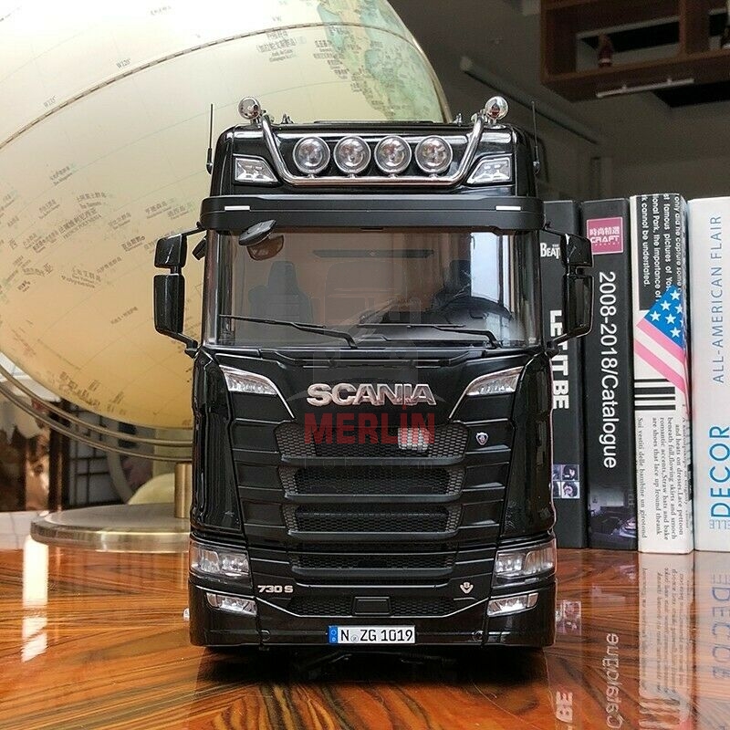 1/18 Scania V8 730S 4x2 Siyah Vabis & Lohr car transporter