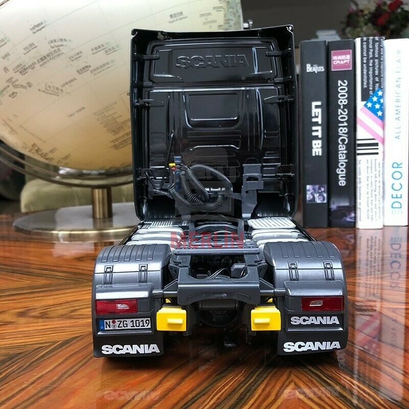 1/18 Scania V8 730S 4x2 Siyah Vabis & Lohr car transporter