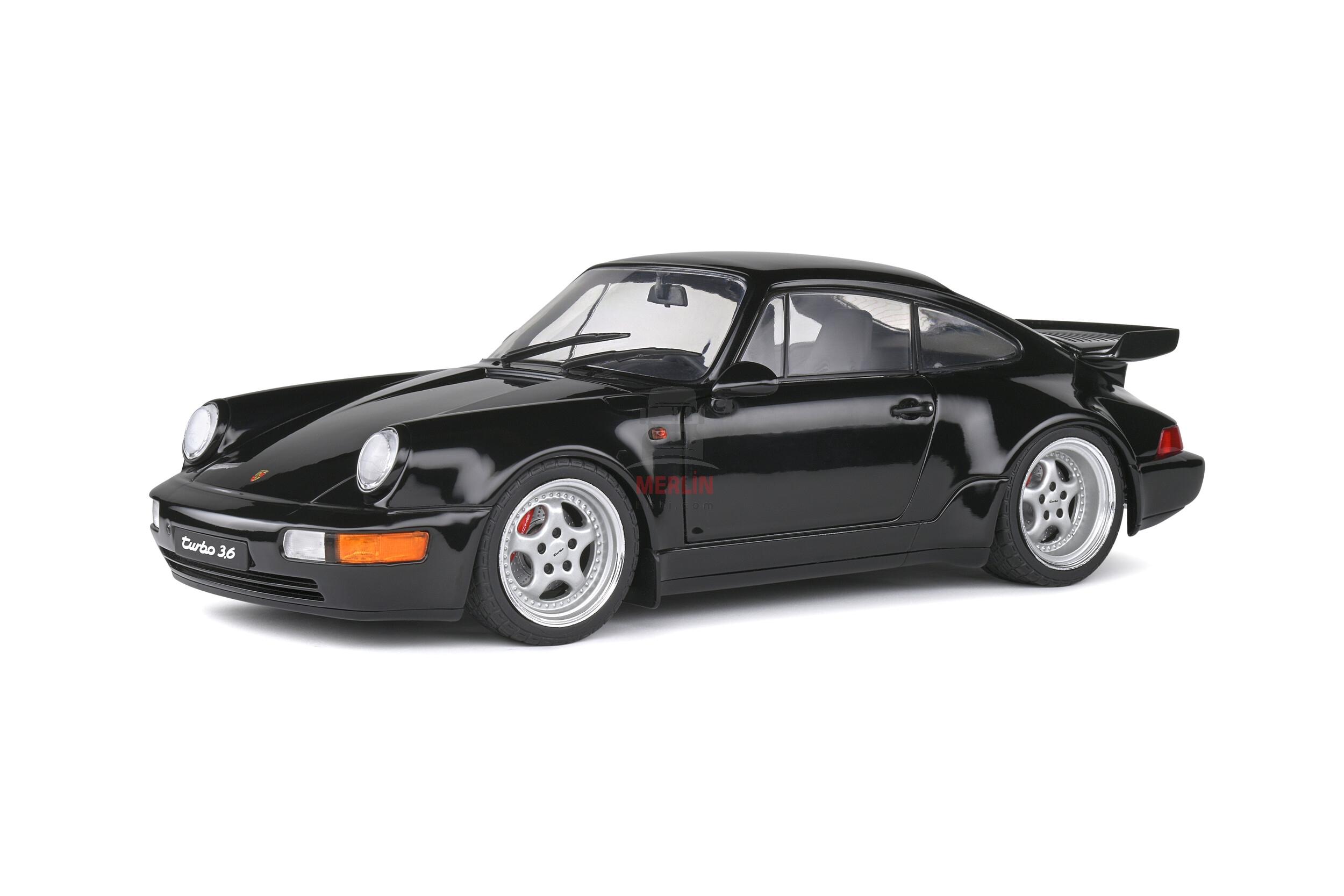 Solido 1/18 Scale S1803404 - Porsche 911 (964) Turbo 3.6 – Black – 1993