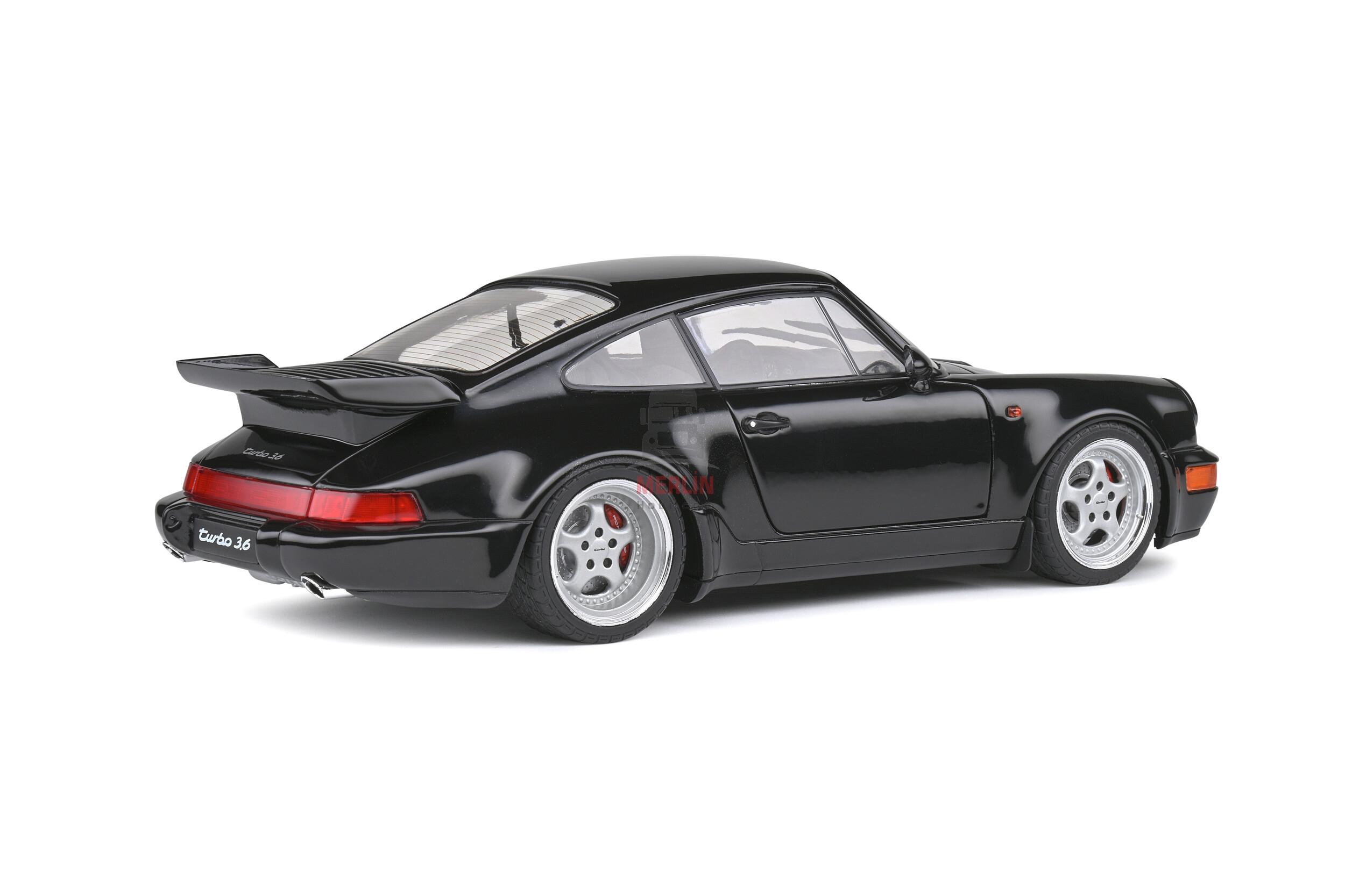 Solido 1/18 Scale S1803404 - Porsche 911 (964) Turbo 3.6 – Black – 1993